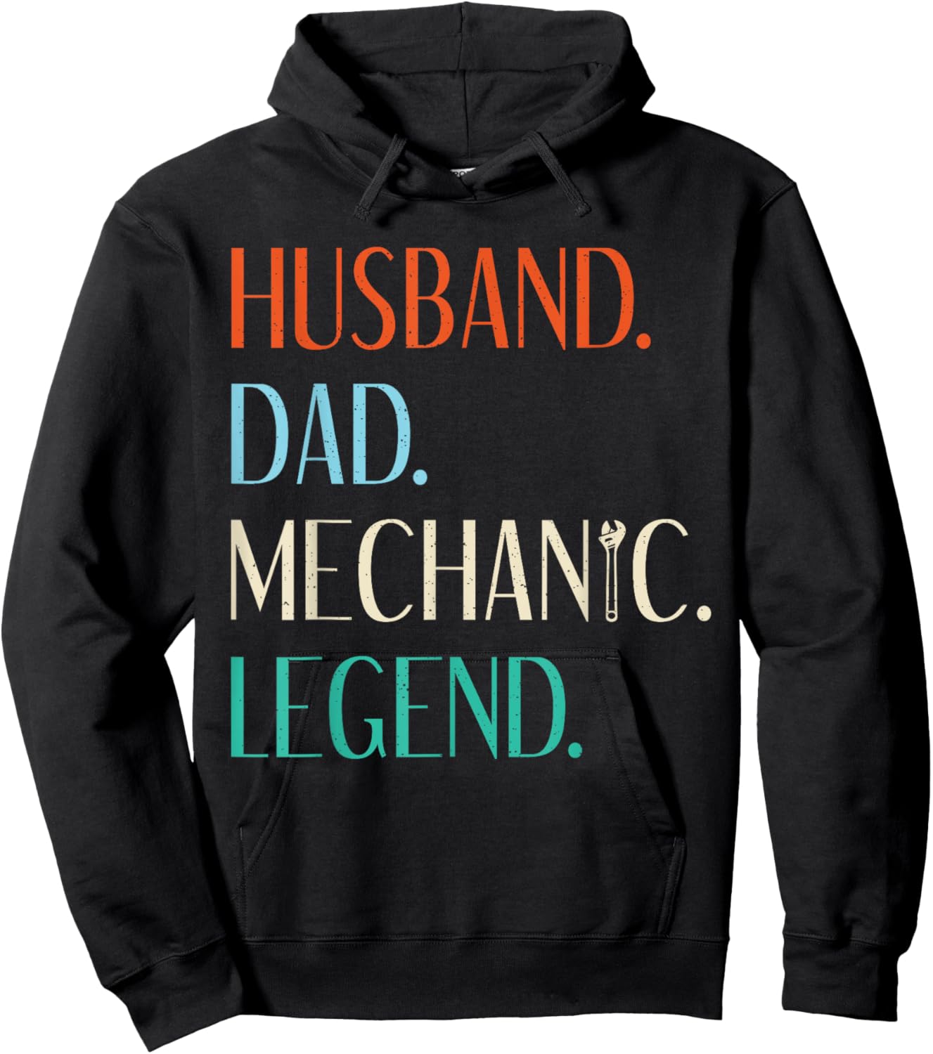 Husband Dad Mechanic Legend Repair Mechanic Hoodie - Hoodie | Black