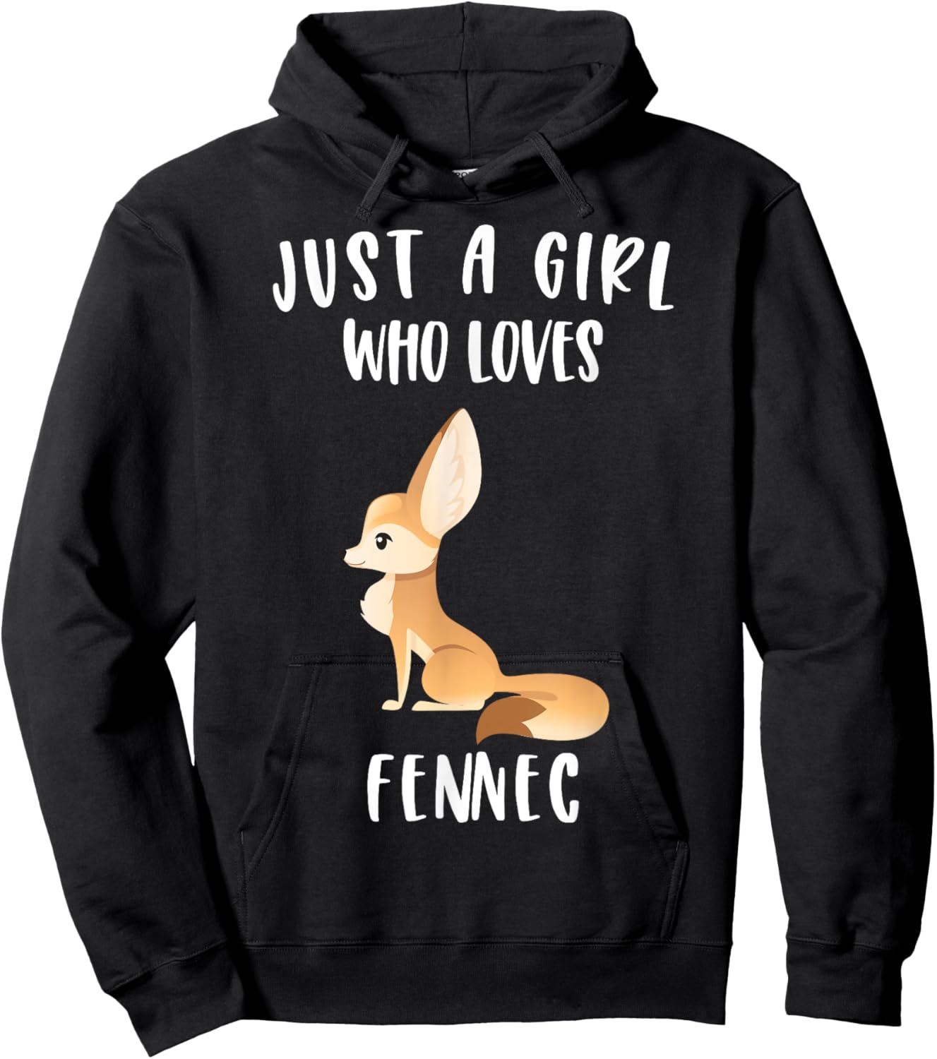 Fennec Fox Lover Just A Girl Who Loves Fennec Foxes Cute Hoodie - Hoodie | Black