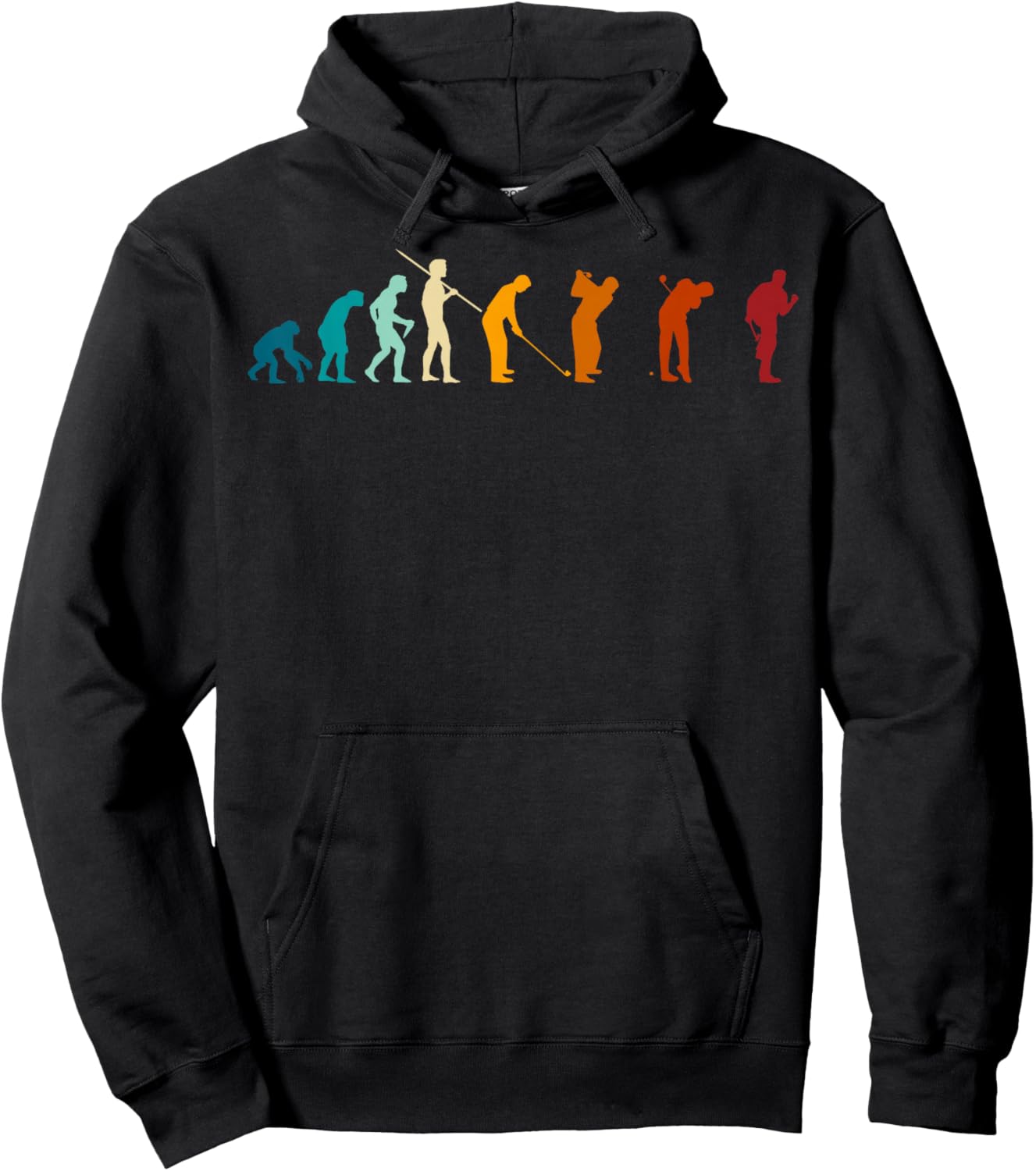 Evolution of the Golfing Man - Funny Golfer Hoodie - Hoodie | Black