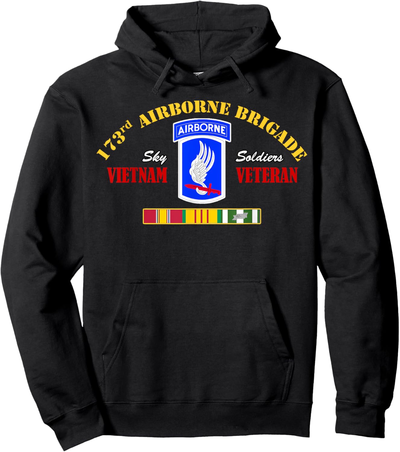 173rd Airborne Brigade Vietnam Veteran Shirt Sky Soldier Hoodie - Hoodie | Black