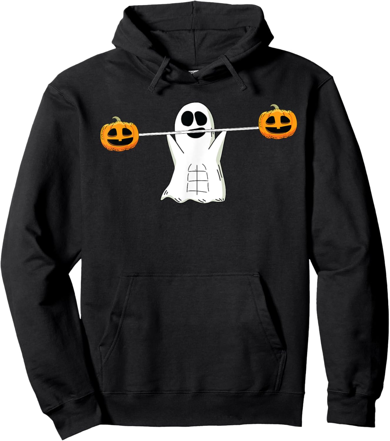 Ghost Lifting Halloween Funny Work-out Gym Fitness Hoodie - Hoodie | Black