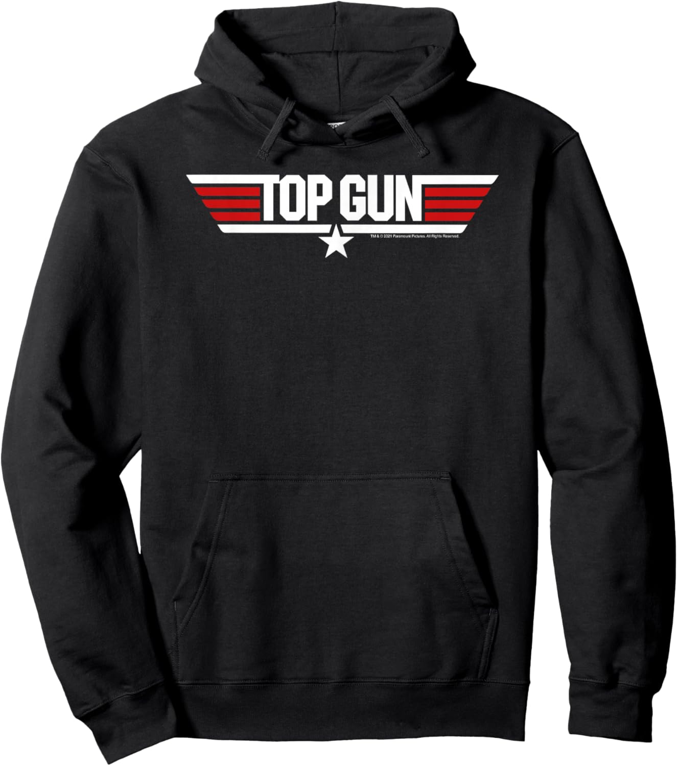 Top Gun White Classic Logo Hoodie - Hoodie | Black