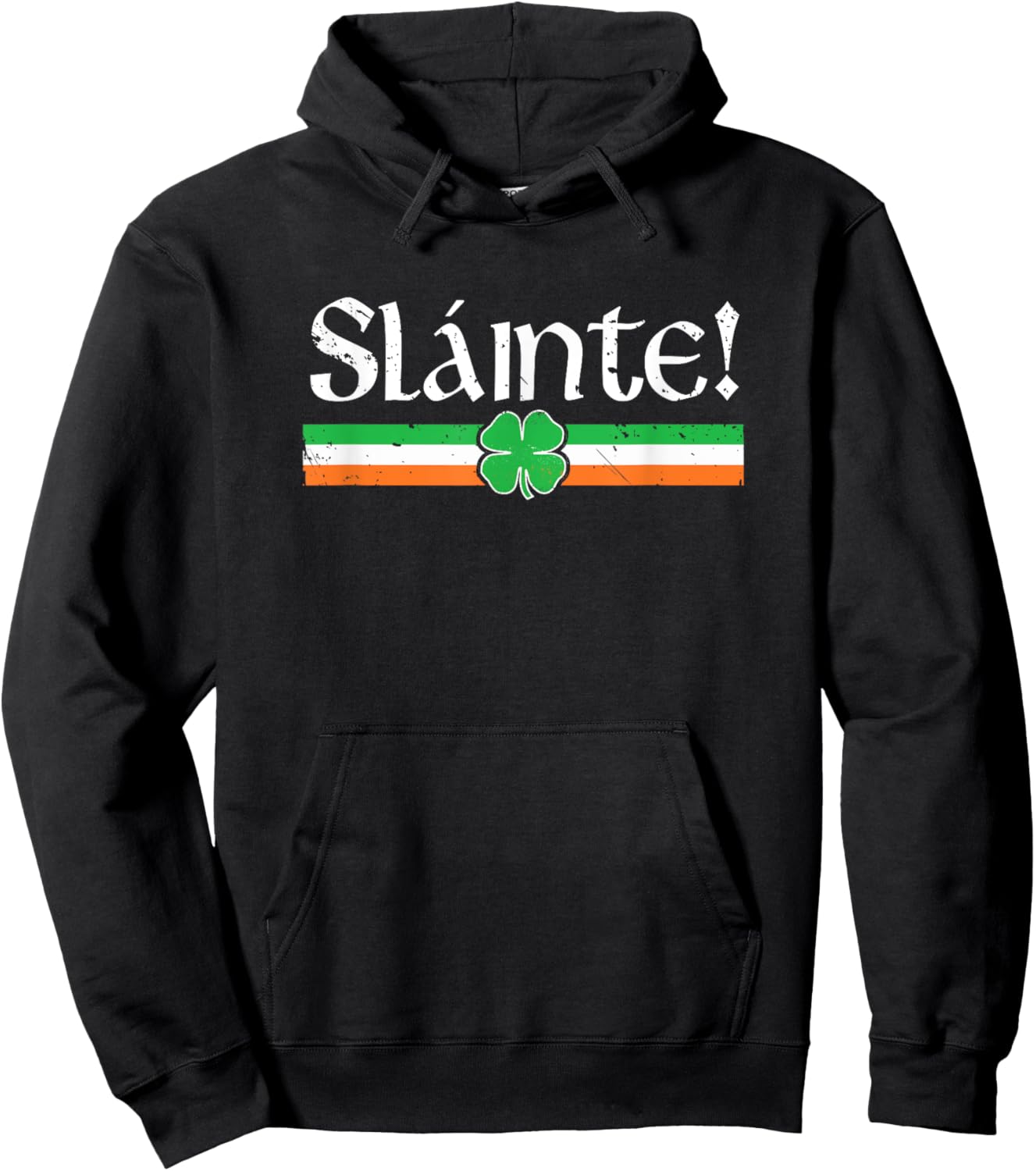 Slainte Shirt Irish Cheers Toast Shamrock St Paddys Day Hoodie - Hoodie | Black