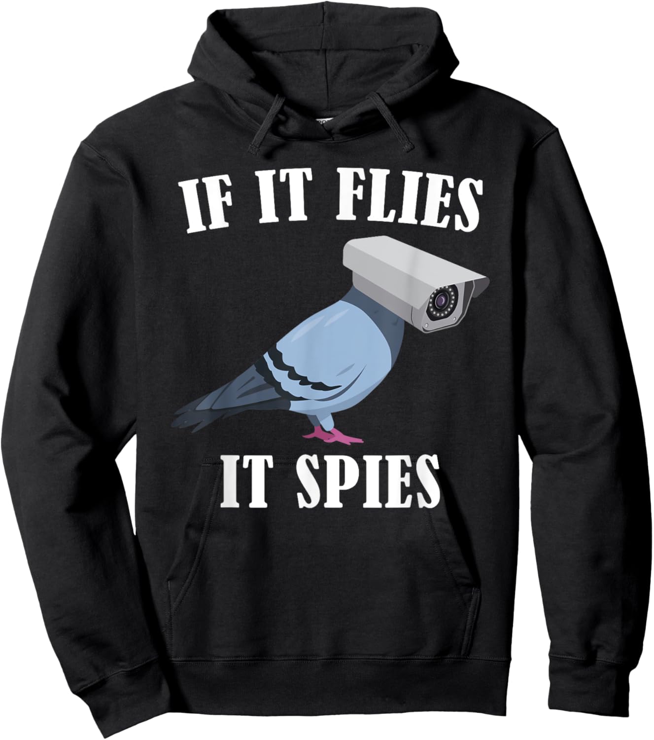 Birds Spie Conspiracy Joke Meme Surveillance | & Hoodie - Hoodie | Black
