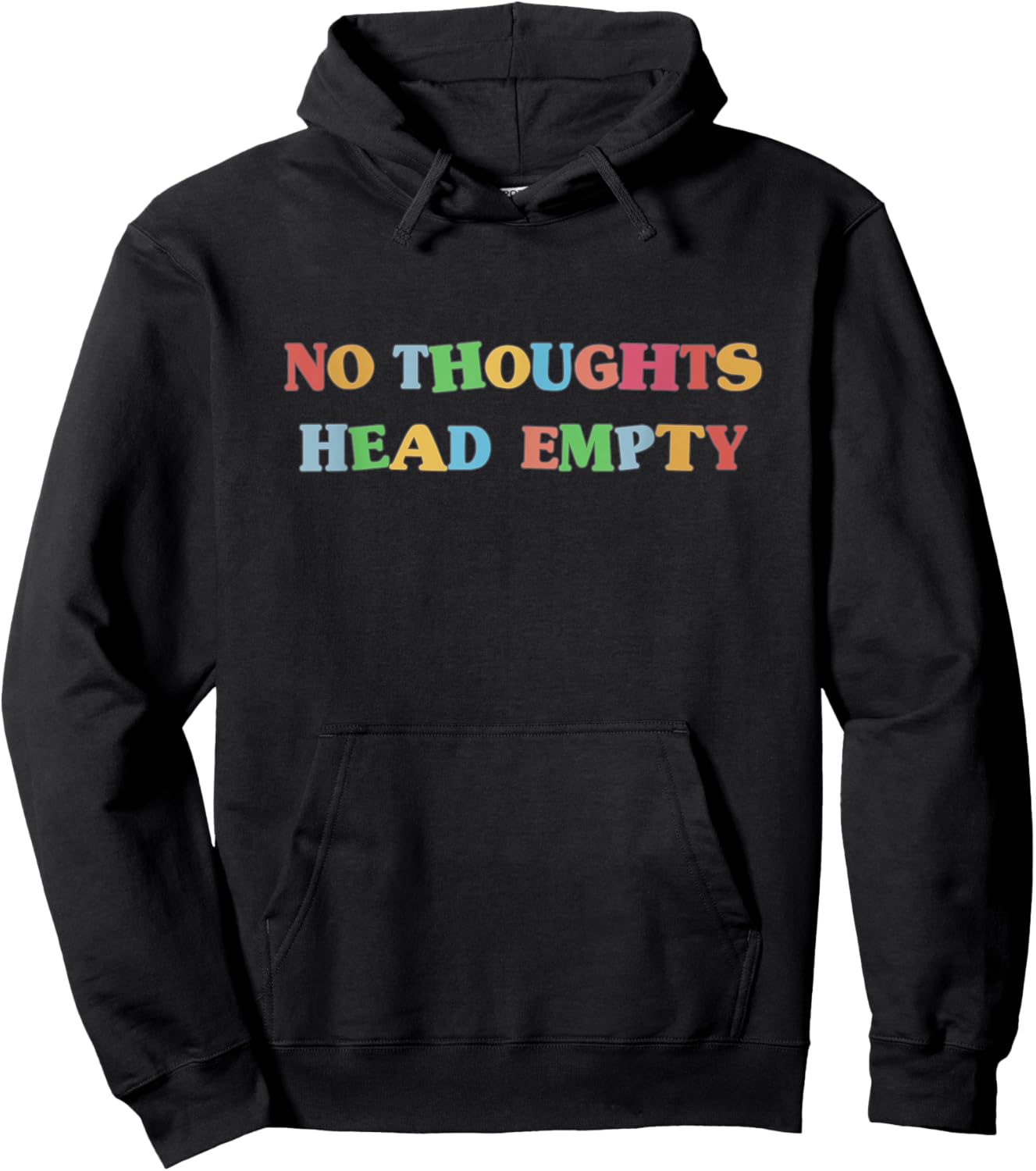 Kidcore Aesthetic No Thoughts Head Empty Alt Indie 80s 90s Hoodie - Hoodie | Black