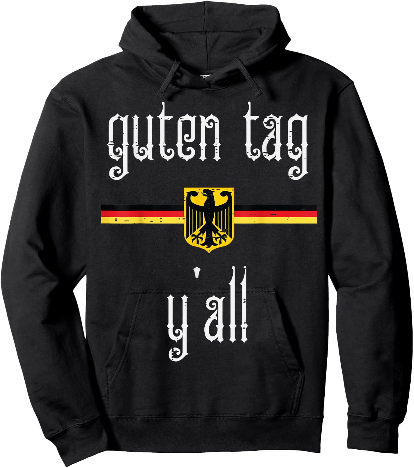 Oktoberfest Guten Tag Yall German Flag Eagle Men Women Kids Hoodie - Hoodie | Black