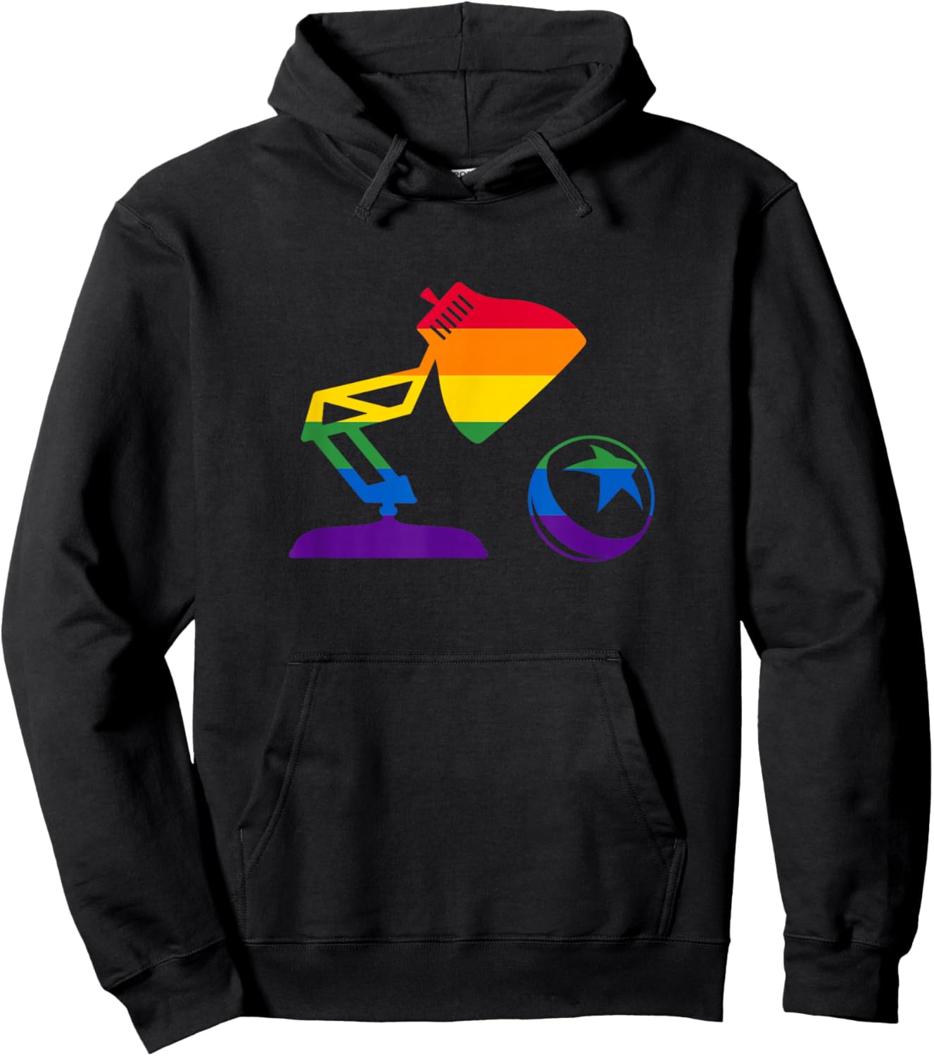 Pixar Ball and Luxo Jr. Rainbow Collection Hoodie - Hoodie | Black