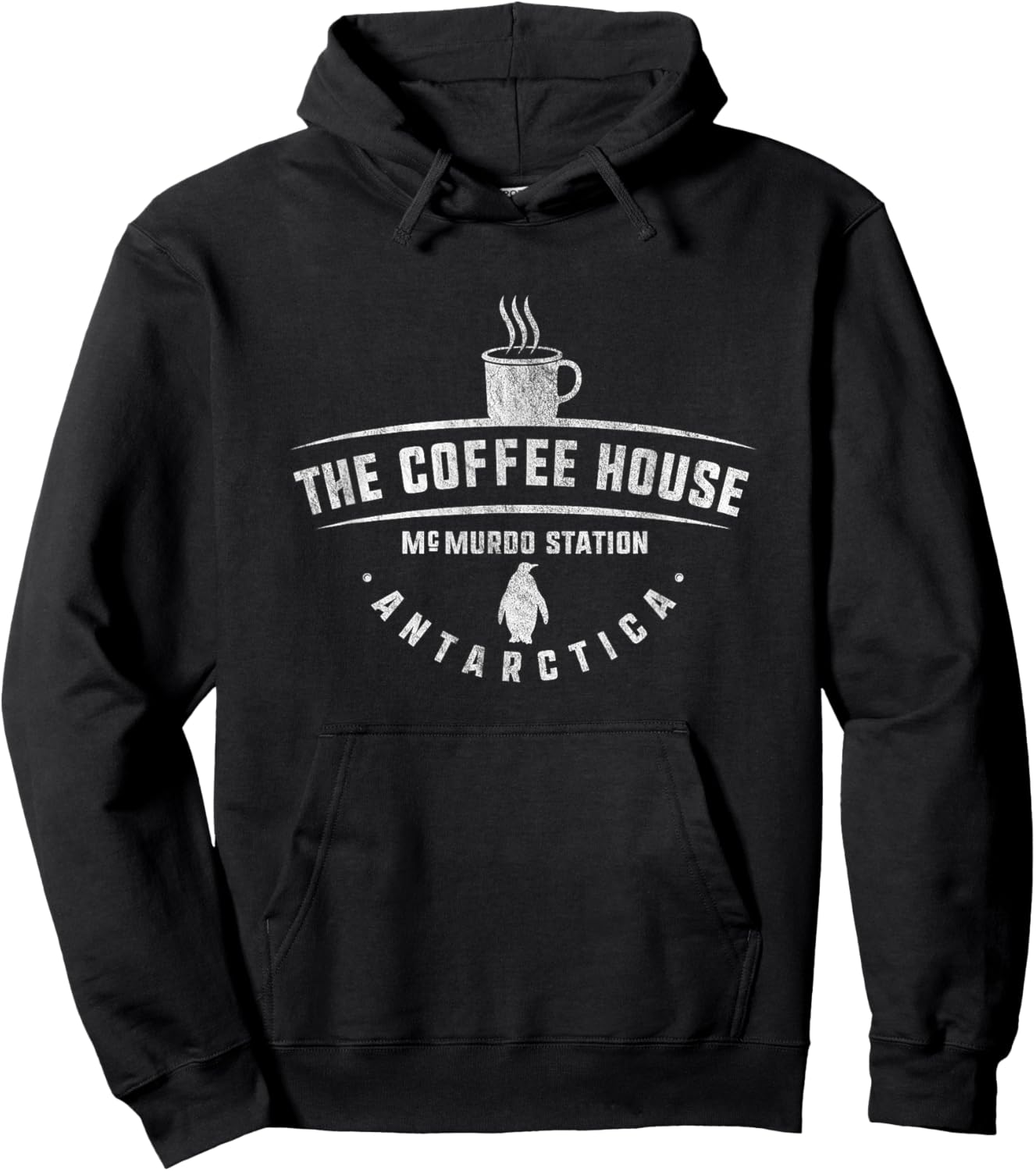 McMurdo Station Antarctica Coffee House Hoodie - Hoodie | Black
