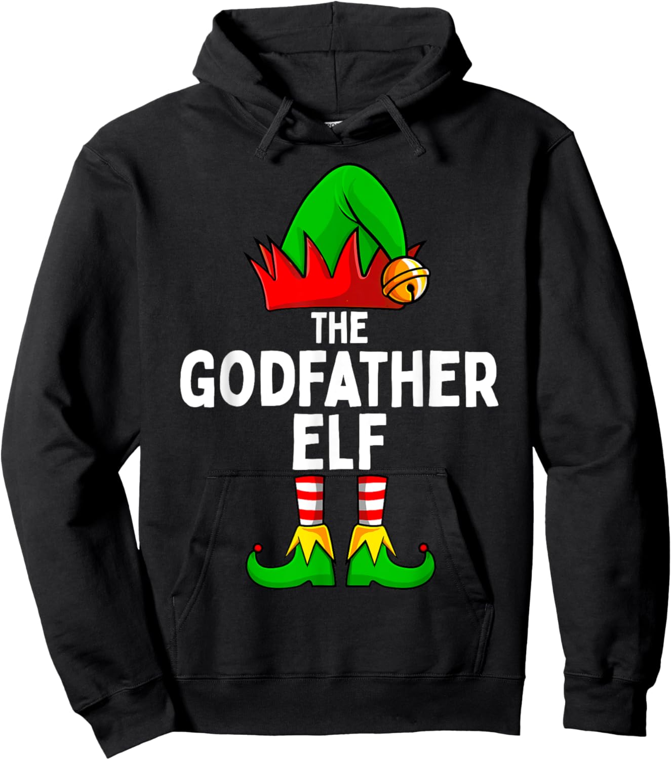 Godfather Elf Matching Family Christmas Men Hoodie - Hoodie | Black