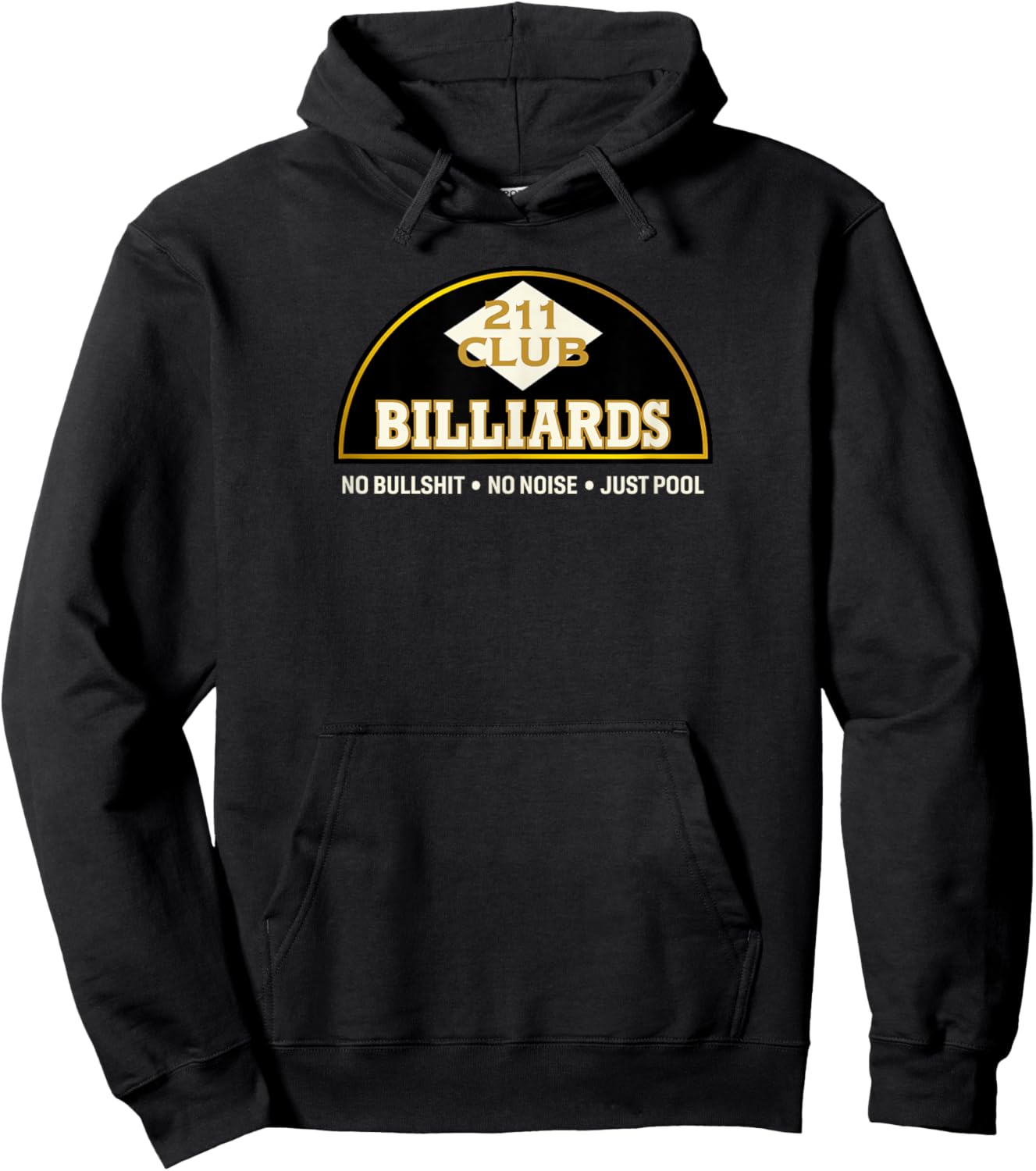 Seattle Vintage Pool Hall 211 Club Logo and Motto Billiards Hoodie - Hoodie | Black