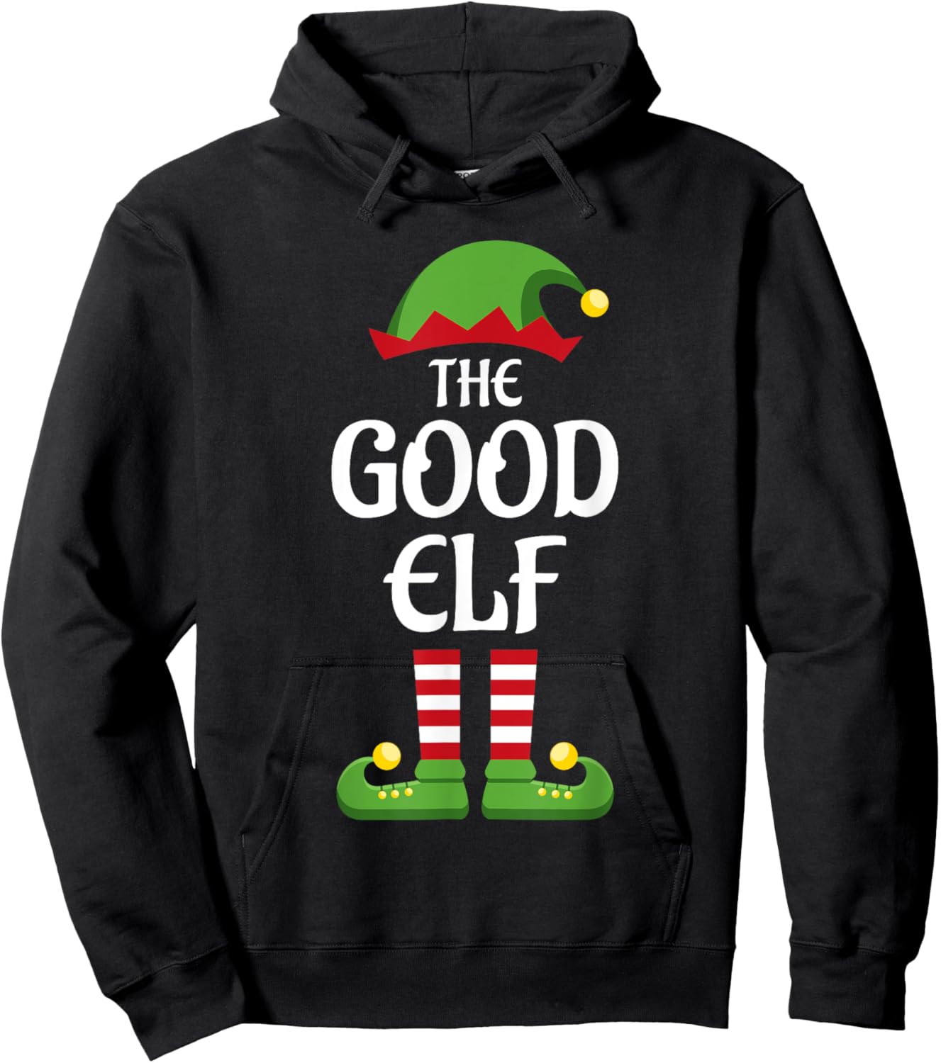 Good Elf Family Matching Group Christmas Hoodie - Hoodie | Black