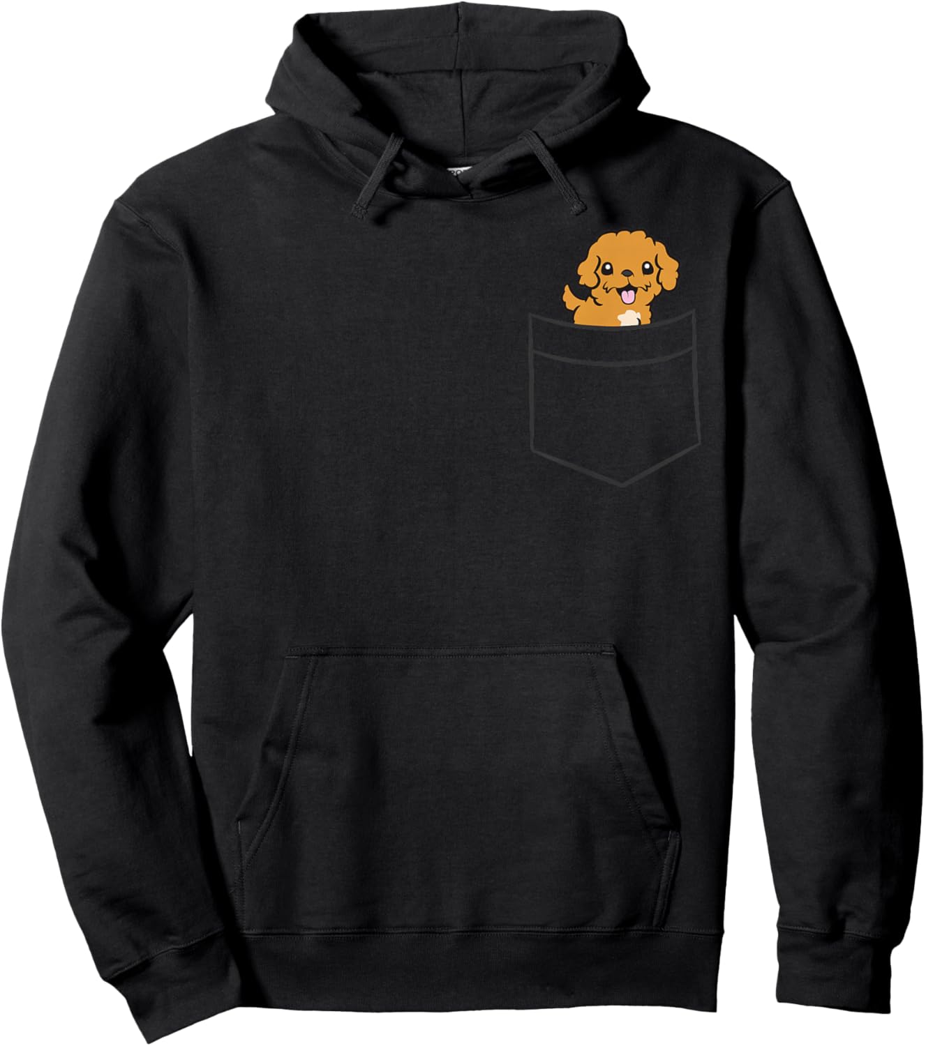 Cavapoo In The Pocket Cavoodle Dog Pocket Cavapoo Dog Hoodie - Hoodie | Black