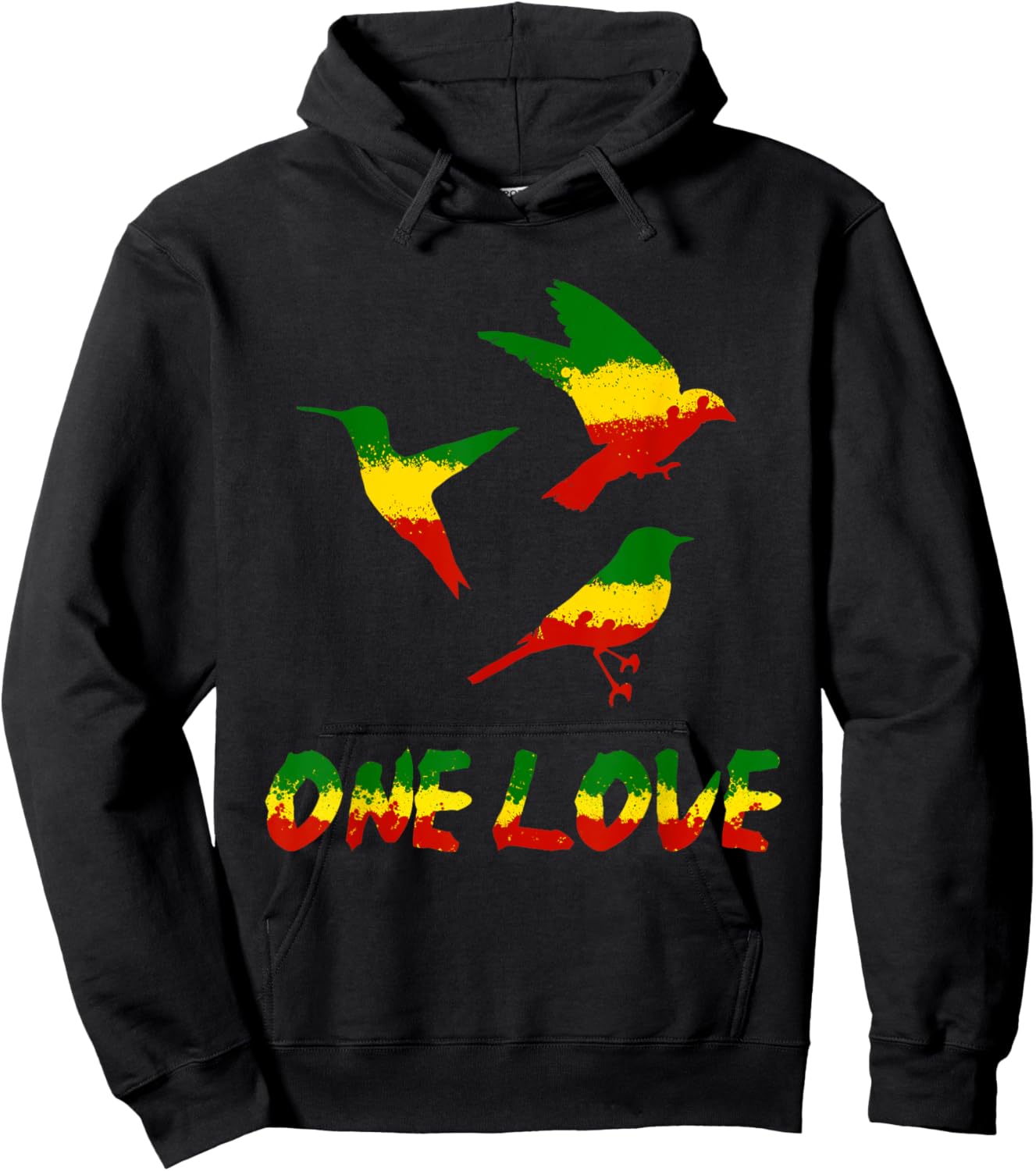 Bird Lover One Love Rasta Reggae Rastafarian Jamaica Roots Hoodie - Hoodie | Black