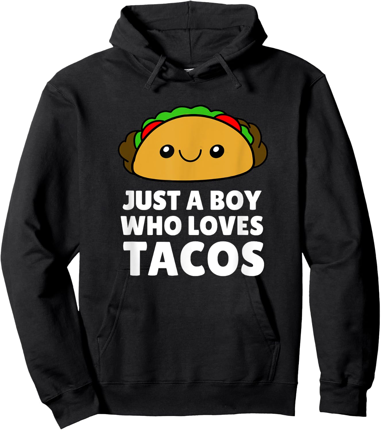 Just A Boy Who Loves Tacos Funny Kids Toddler Baby 5T 4T Hoodie - Hoodie | Black