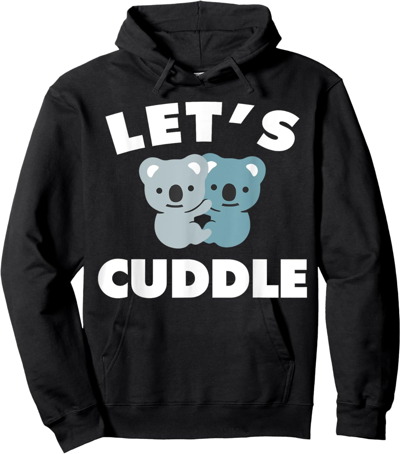 Let's Cuddle Novelty Hoodie - Hoodie | Black