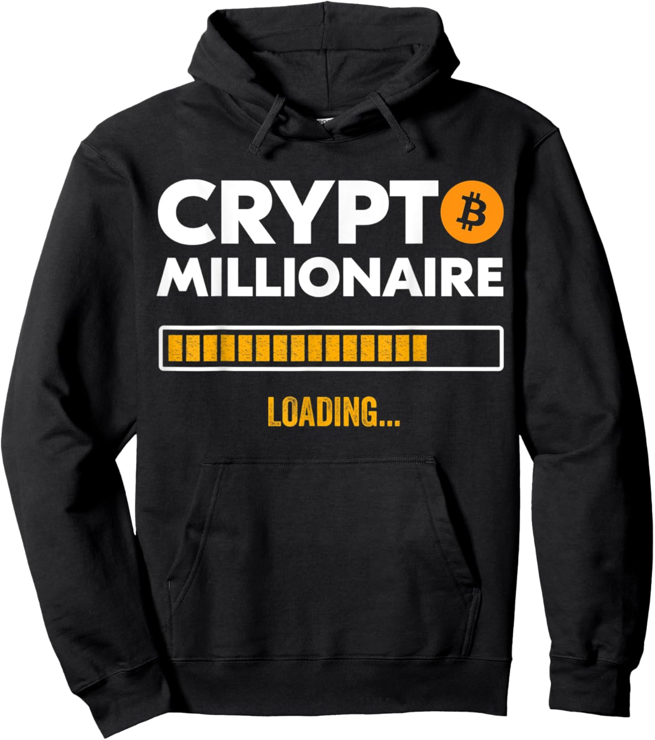 Bitcoin Crypto Millionaire Loading Funny Crypto Investor BTC Hoodie - Hoodie | Black