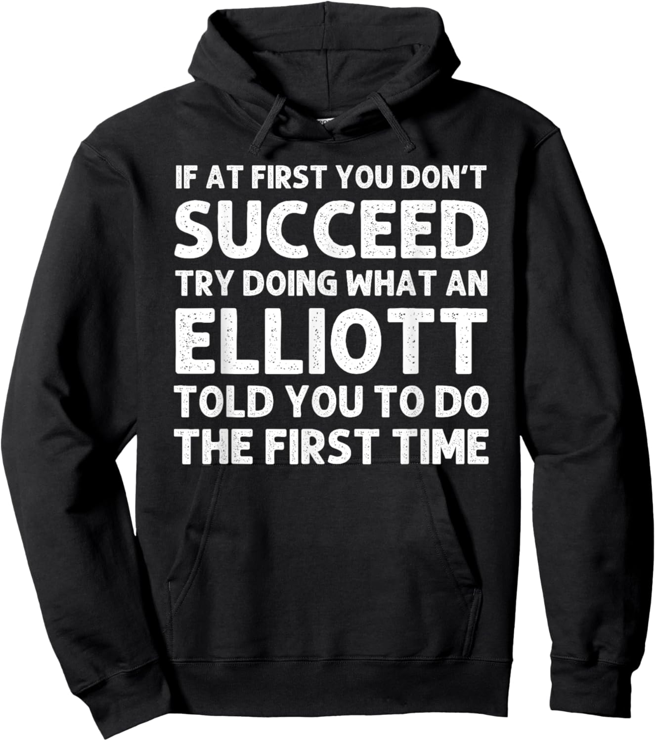 ELLIOTT Funny Surname Family Tree Birthday Reunion Idea Hoodie - Hoodie | Black