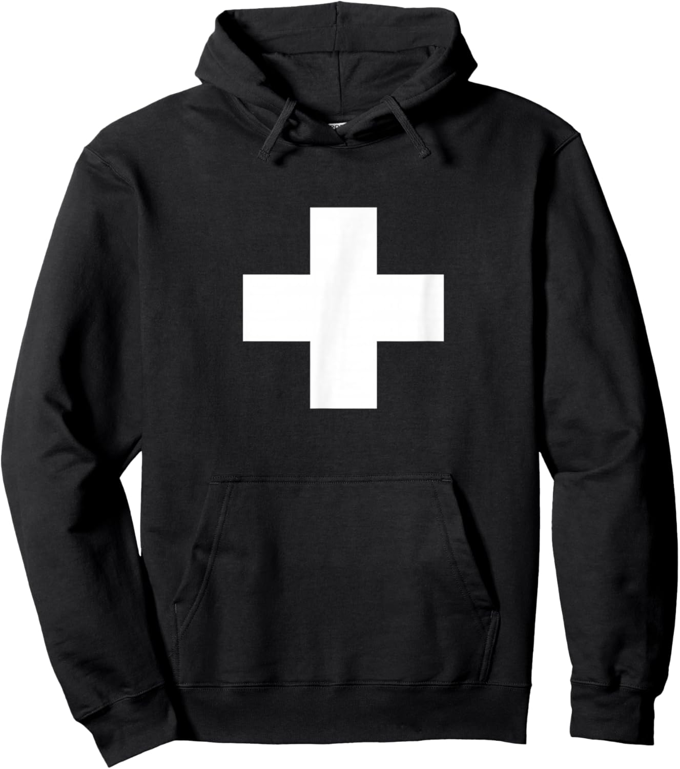 Swiss Flag Switzerland Classic Cross Design Logo Hoodie - Hoodie | Black