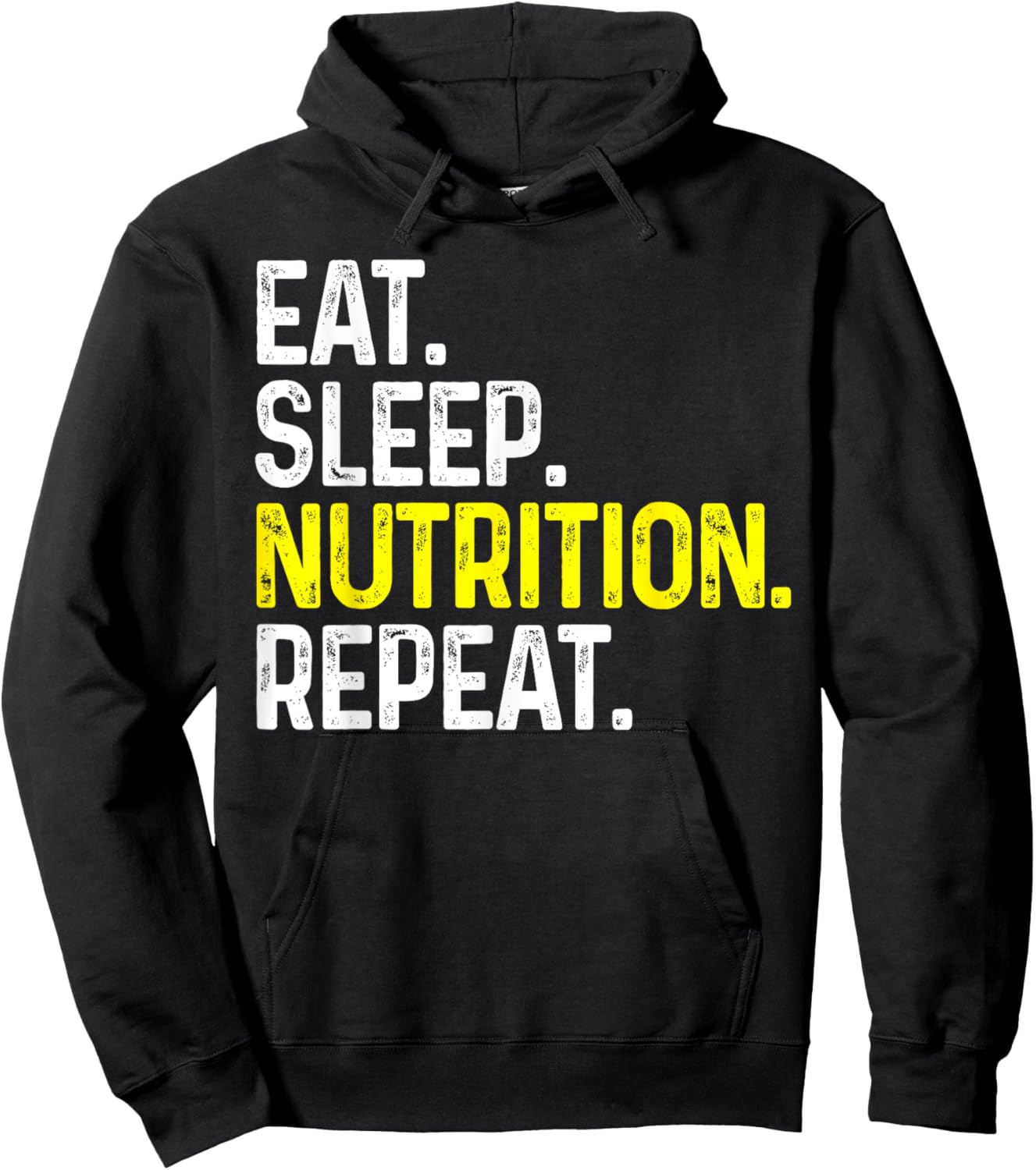Eat Sleep Nutrition Repeat Funny Nutritionist Gift Hoodie - Hoodie | Black