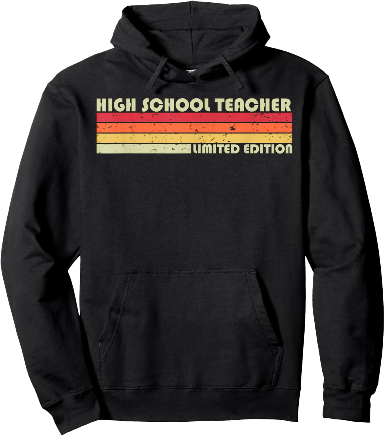 HIGH SCHOOL TEACHER Funny Job Title Birthday Worker Idea Hoodie - Hoodie | Black