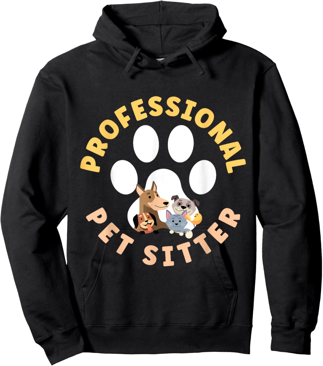 Pet Sitting Watcher Pet Sitter Professional Pet Sitter Funny Hoodie - Hoodie | Black