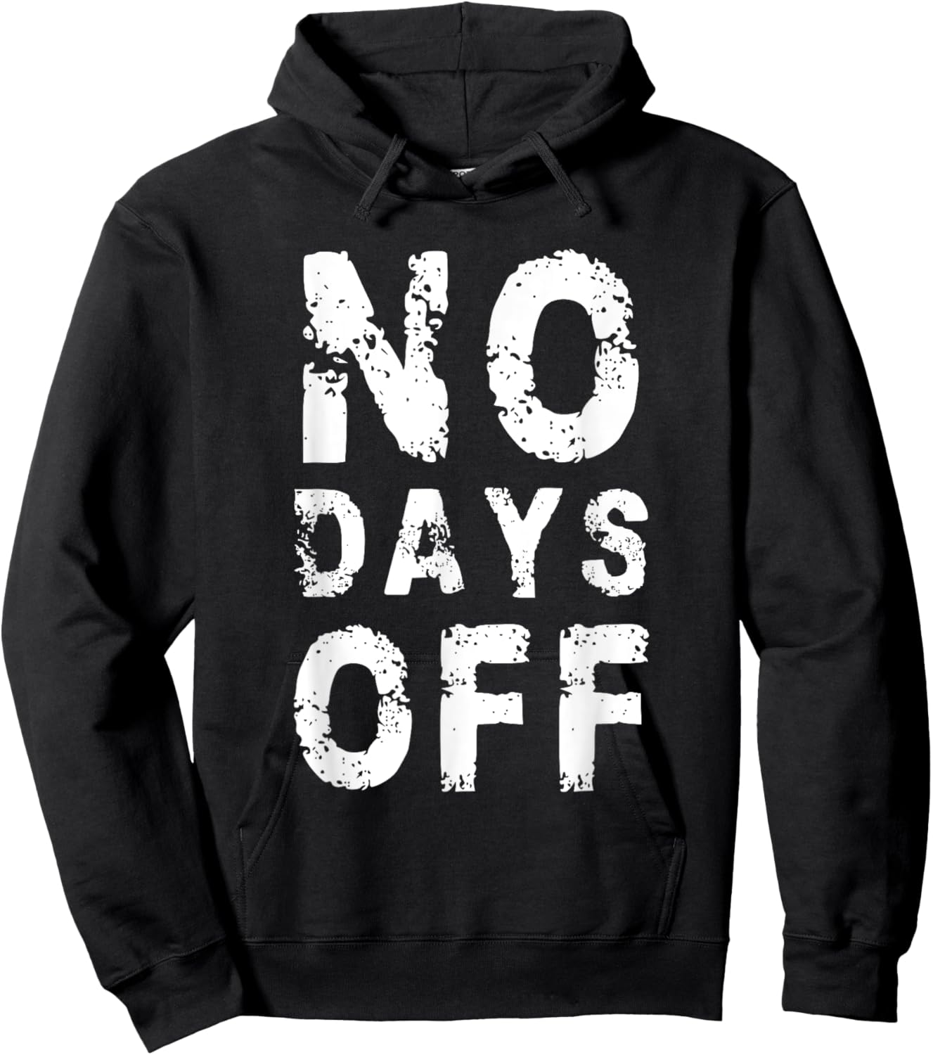 No Days Off Funny Gym Quote Women Exercise Workout Fitness Hoodie - Hoodie | Black