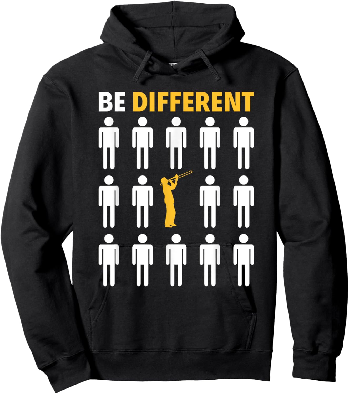 Funny Be Different Trombone Player Hoodie - Hoodie | Black