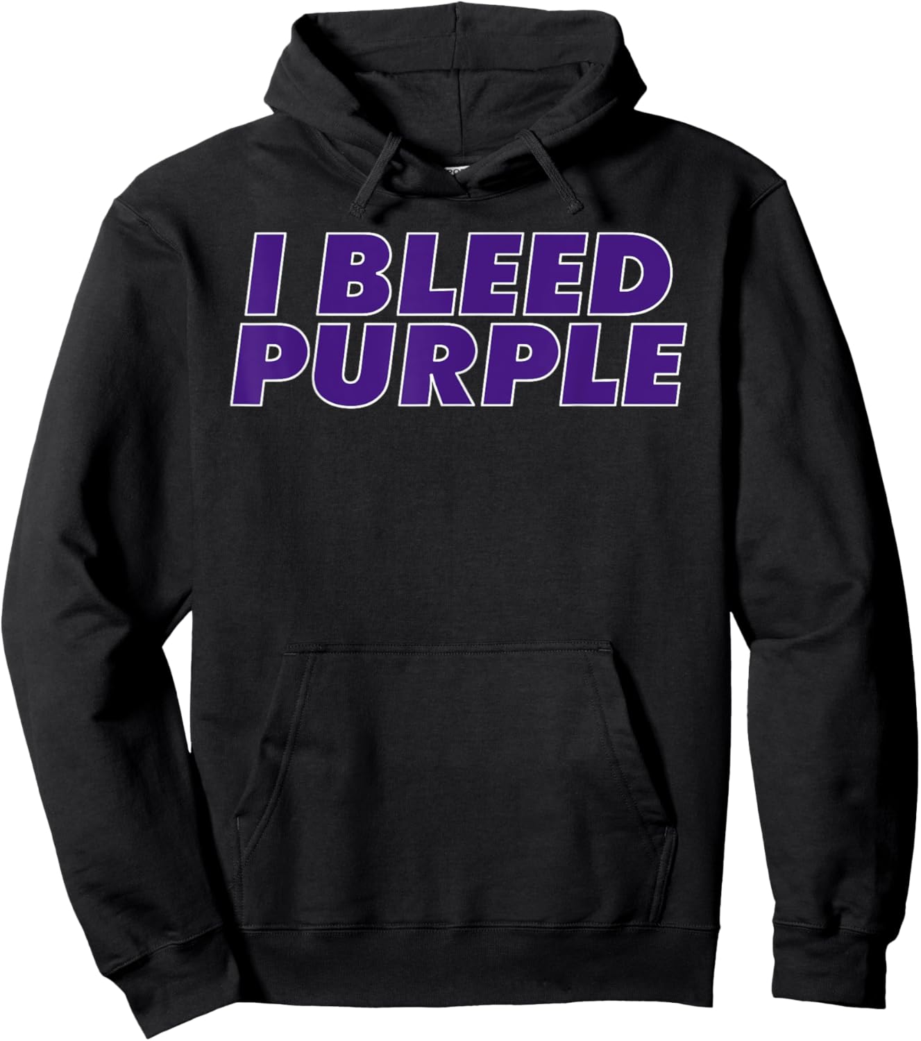 I Bleed Purple shirt graphic for sports fans Hoodie - Hoodie | Black