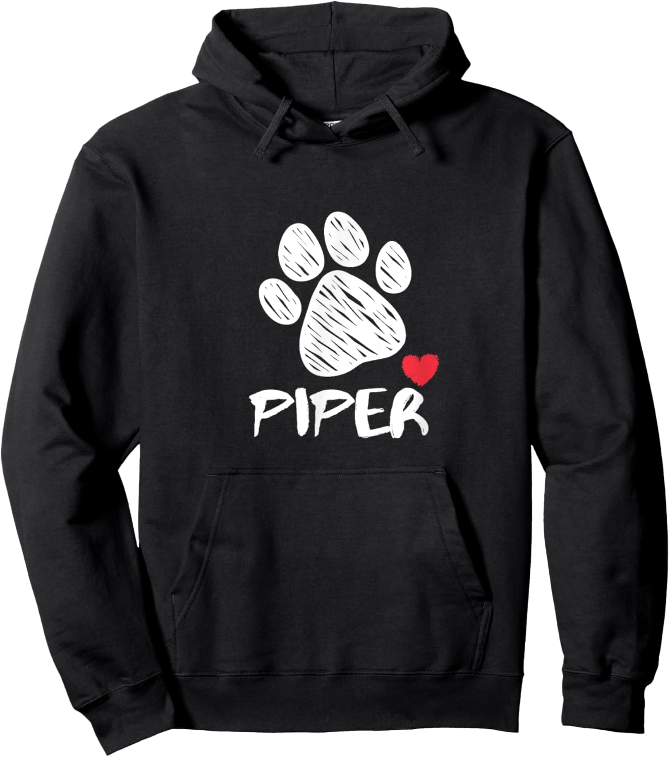 Piper My Dog Piper I love My Dog Piper Puppy Love Dog Lover Hoodie - Hoodie | Black