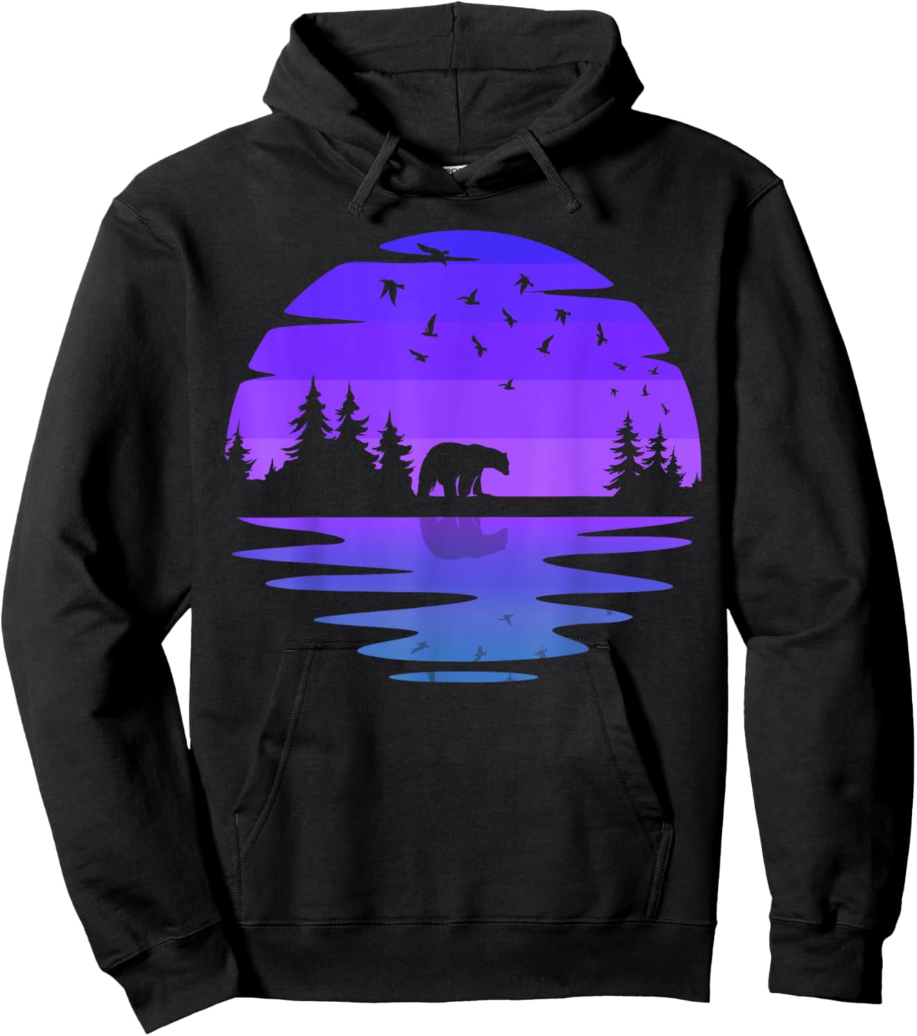Birds Outdoors Wildlife Nature Animal Bear Forest Hoodie - Hoodie | Black