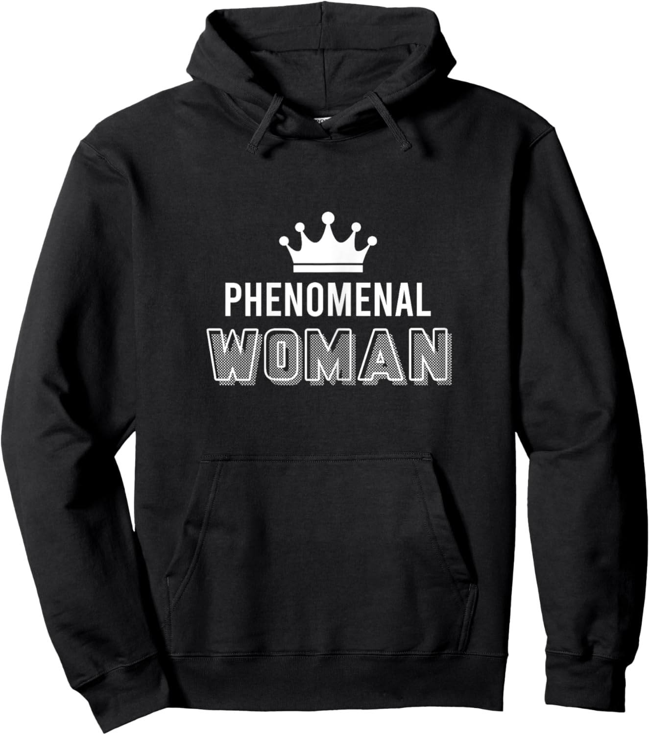 Phenomenal Woman Crown Queen Mom Wife Daughter Girl Feminine Hoodie - Hoodie | Black