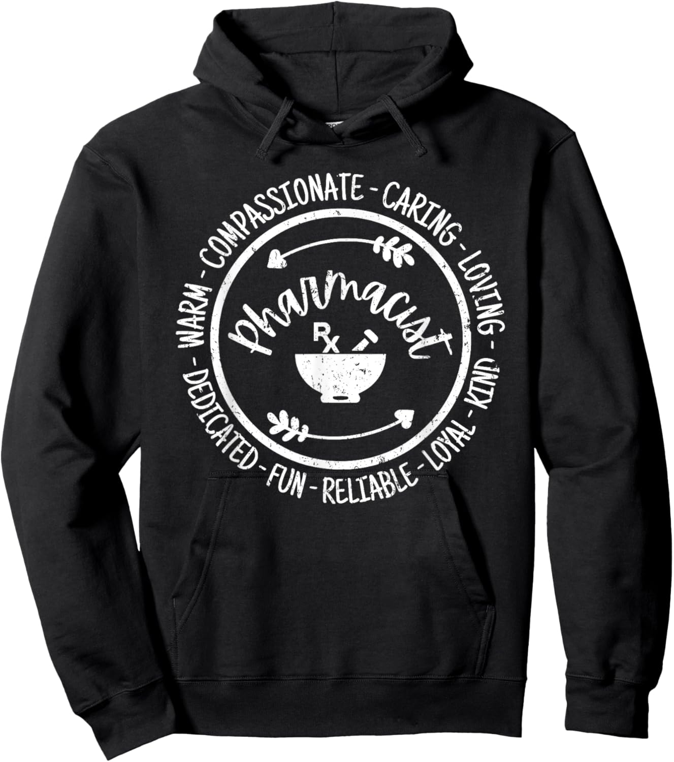 Pharmacist Life Pharmacy Tech Appreciation Vintage Hoodie - Hoodie | Black