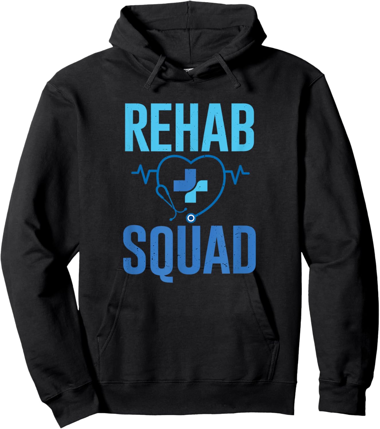 SHIRTSIDE Rehab Nurse Squad RN Rehabilitation Nursing Hoodie - Hoodie | Black