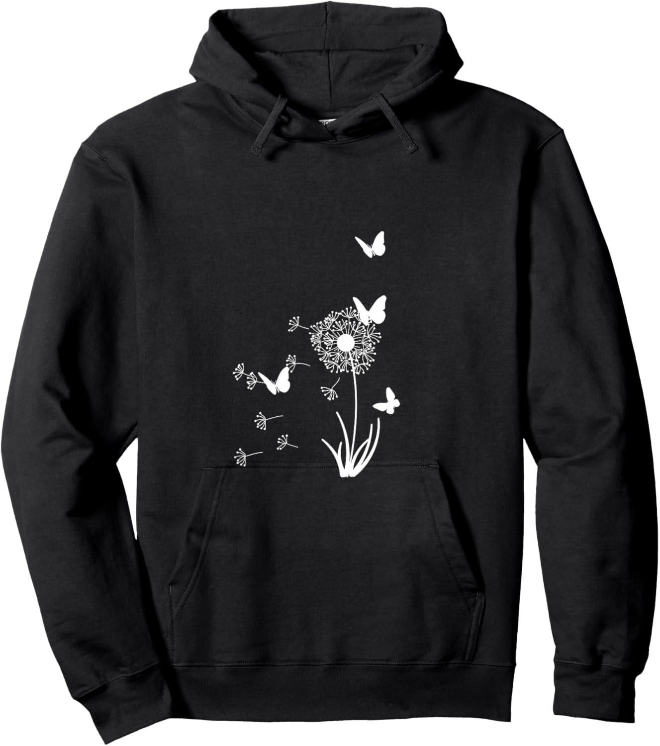 Beautiful Dandelion with Butterflies and Spurs Gift Hoodie - Hoodie | Black