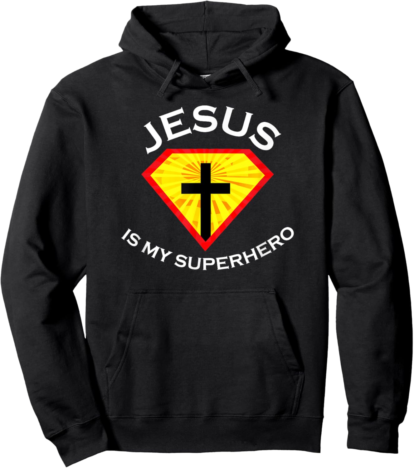 Jesus Is My Superhero Cute Powerful Christian Gift SUPER Hoodie - Hoodie | Black