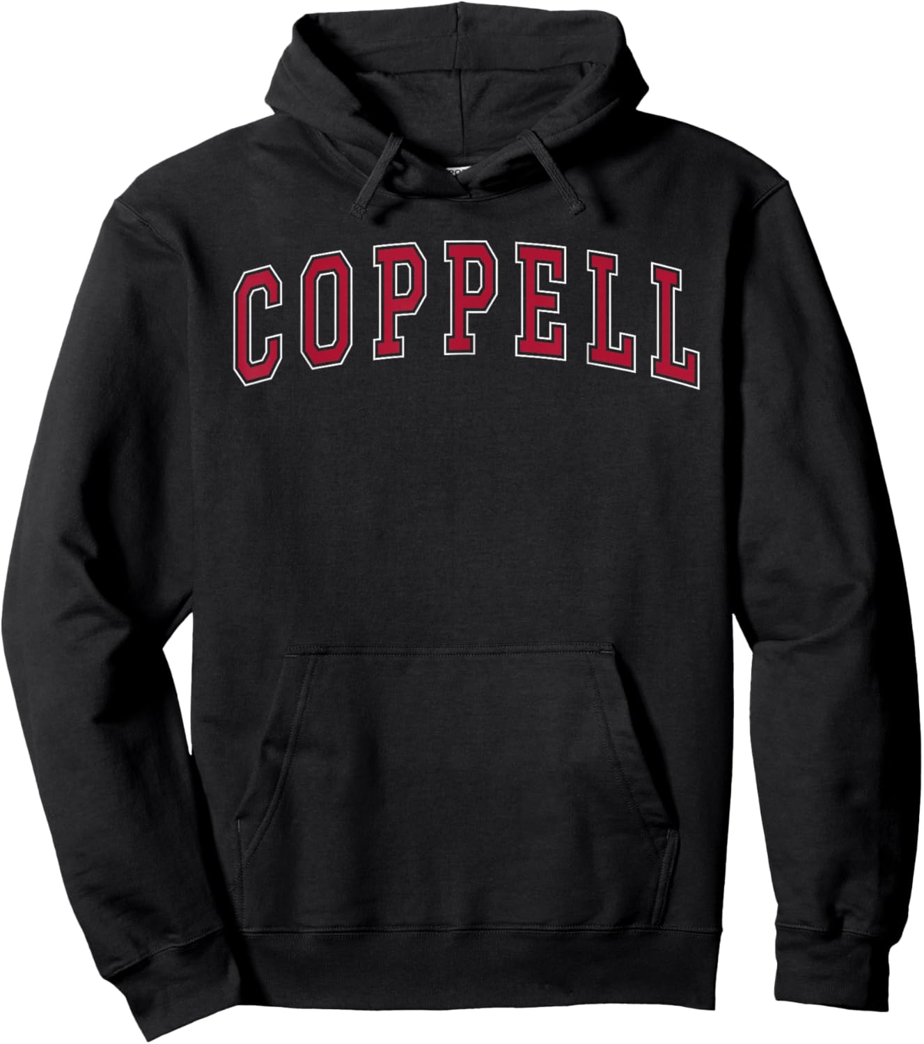 Coppell Texas Souvenir Sport College Style Text Hoodie - Hoodie | Black