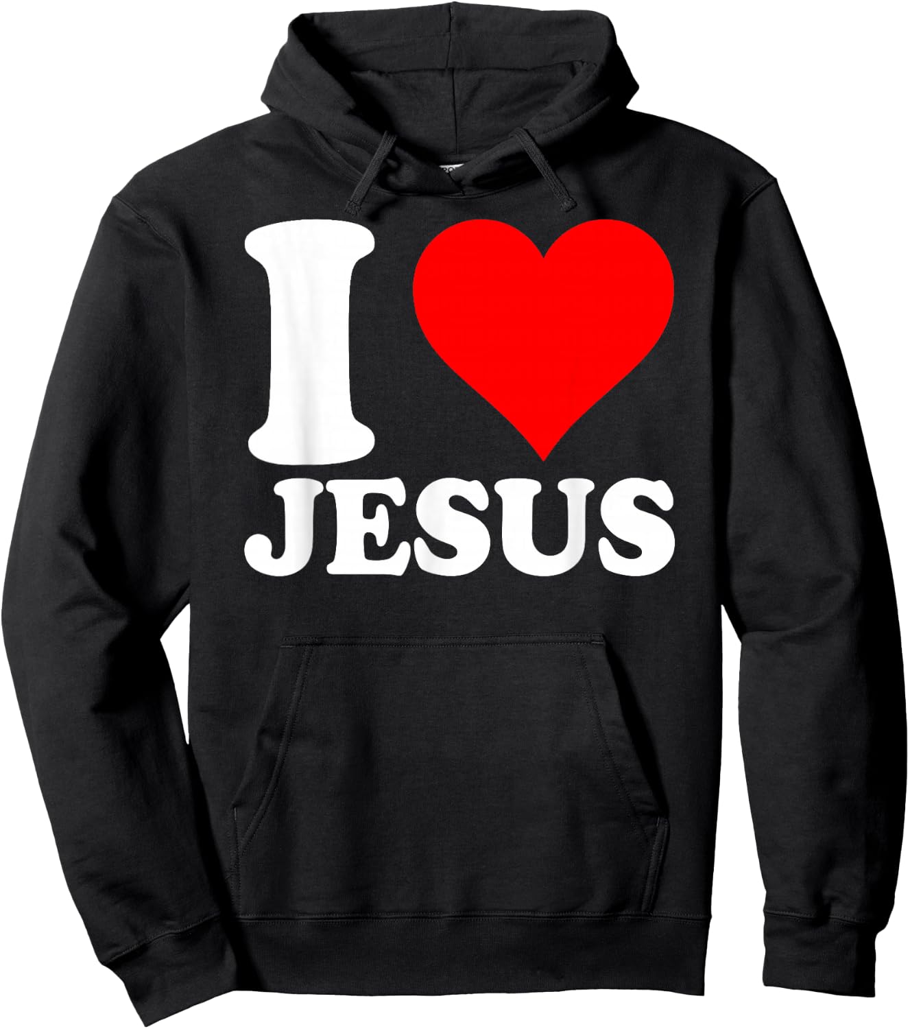 I Love Jesus Shirt I Red Heart Jesus Christian Hoodie - Hoodie | Black