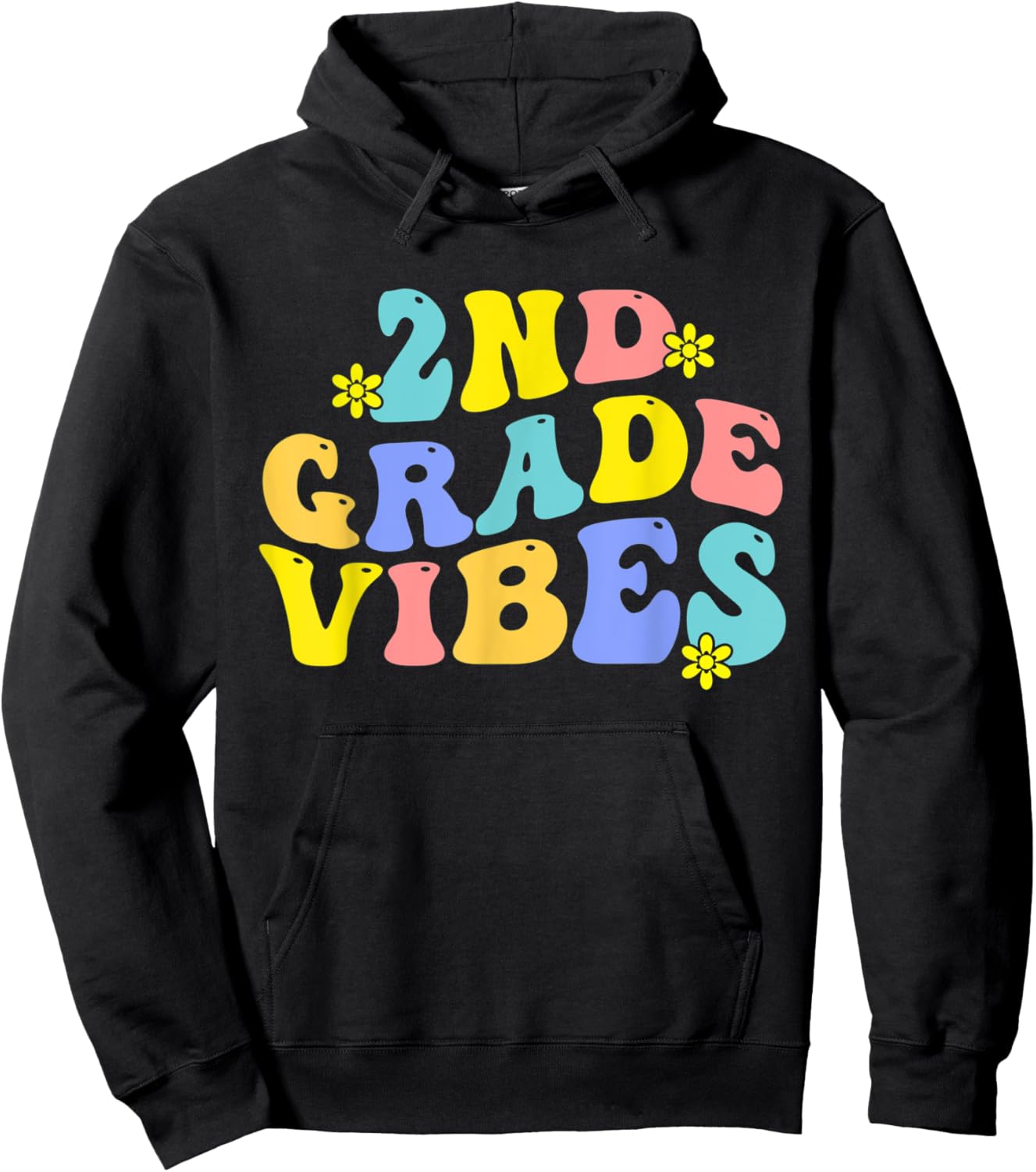 2nd Grade Vibes Back to School Teacher Boys Girls Hoodie - Hoodie | Black