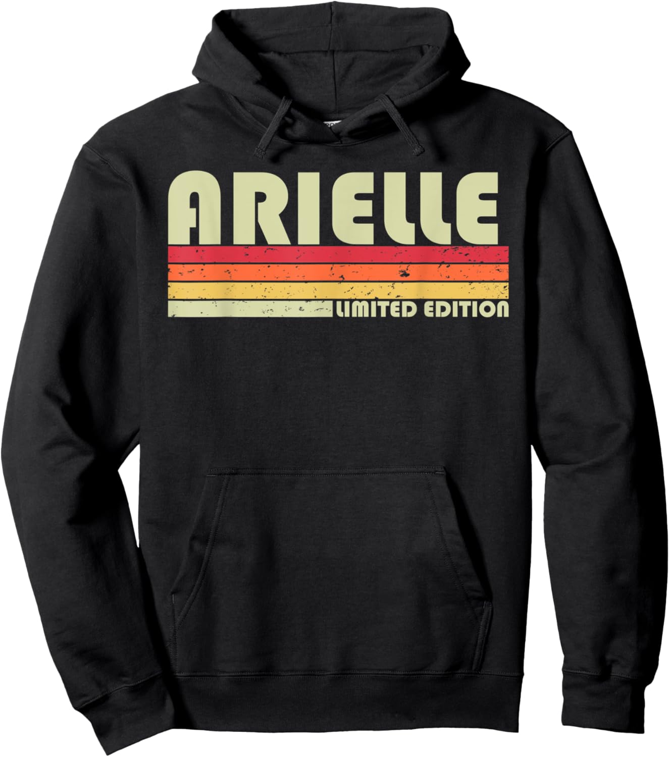 ARIELLE Name Personalized Retro Vintage 80s 90s Birthday Hoodie - Hoodie | Black