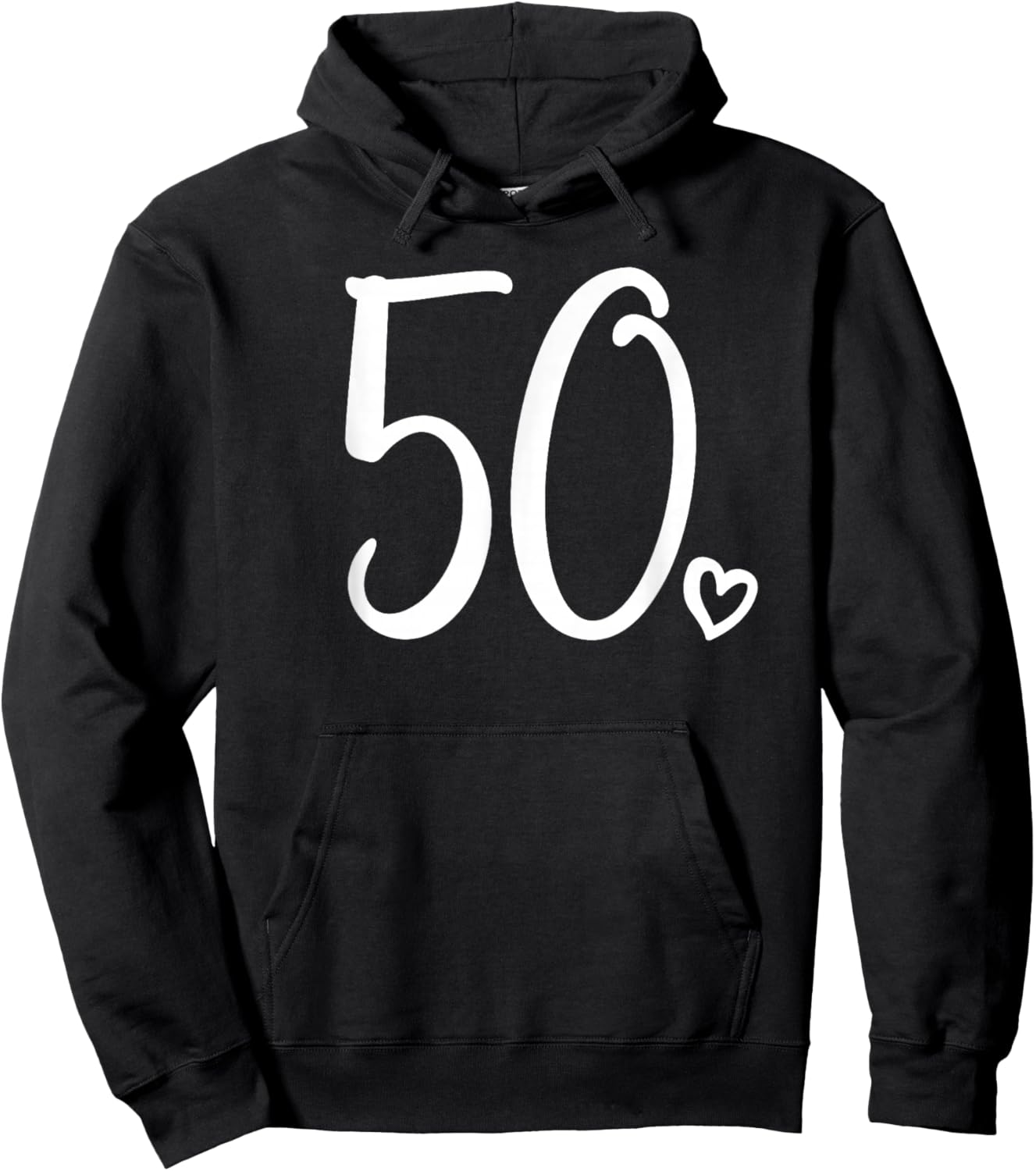 50th Birthday, , Fifty Cute Number 50 Years Old Hoodie - Hoodie | Black