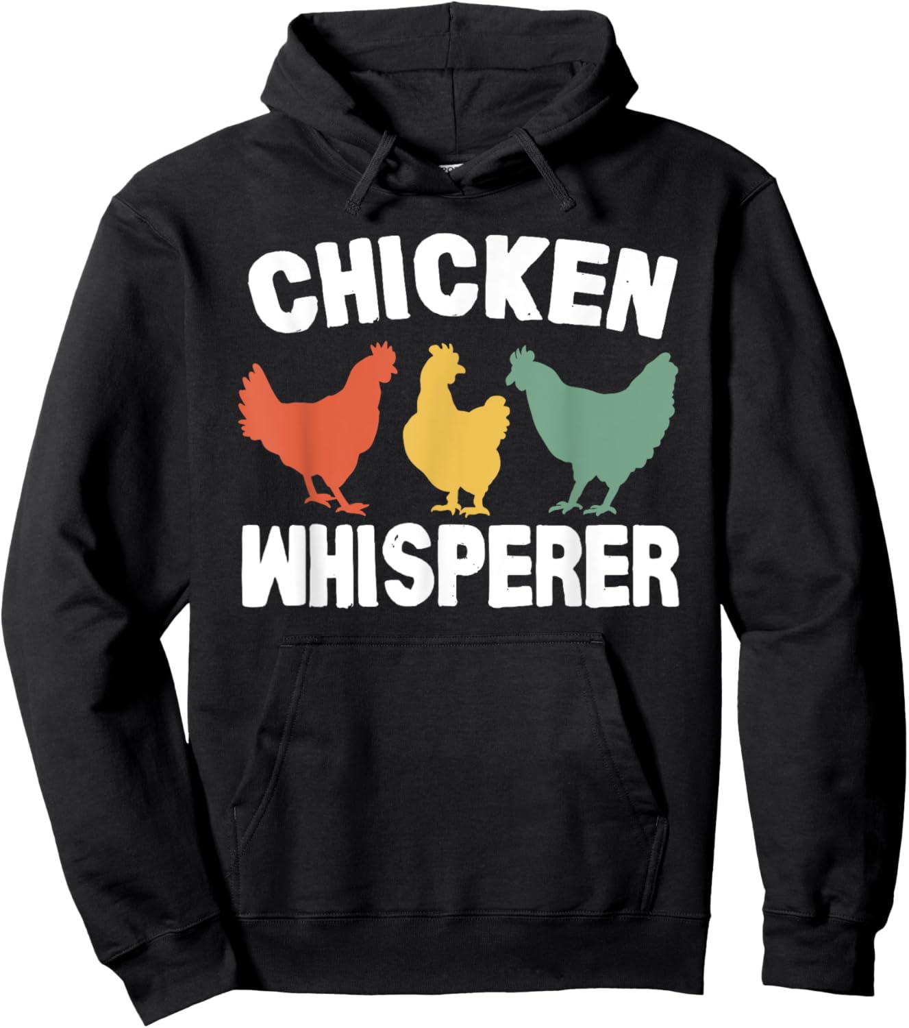 Chicken Whisperer Funny Vintage Hoodie - Hoodie | Black