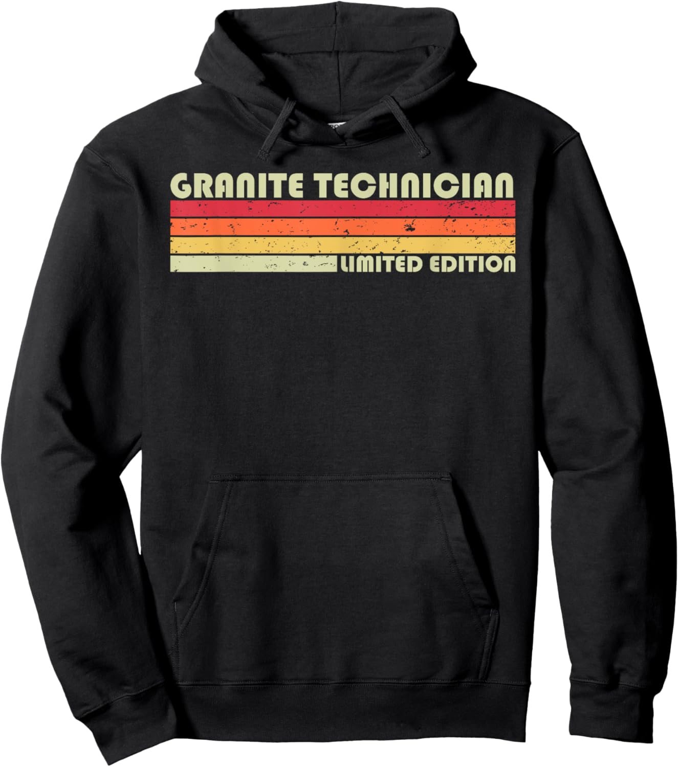 GRANITE TECHNICIAN Funny Job Title Birthday Worker Idea Hoodie - Hoodie | Black