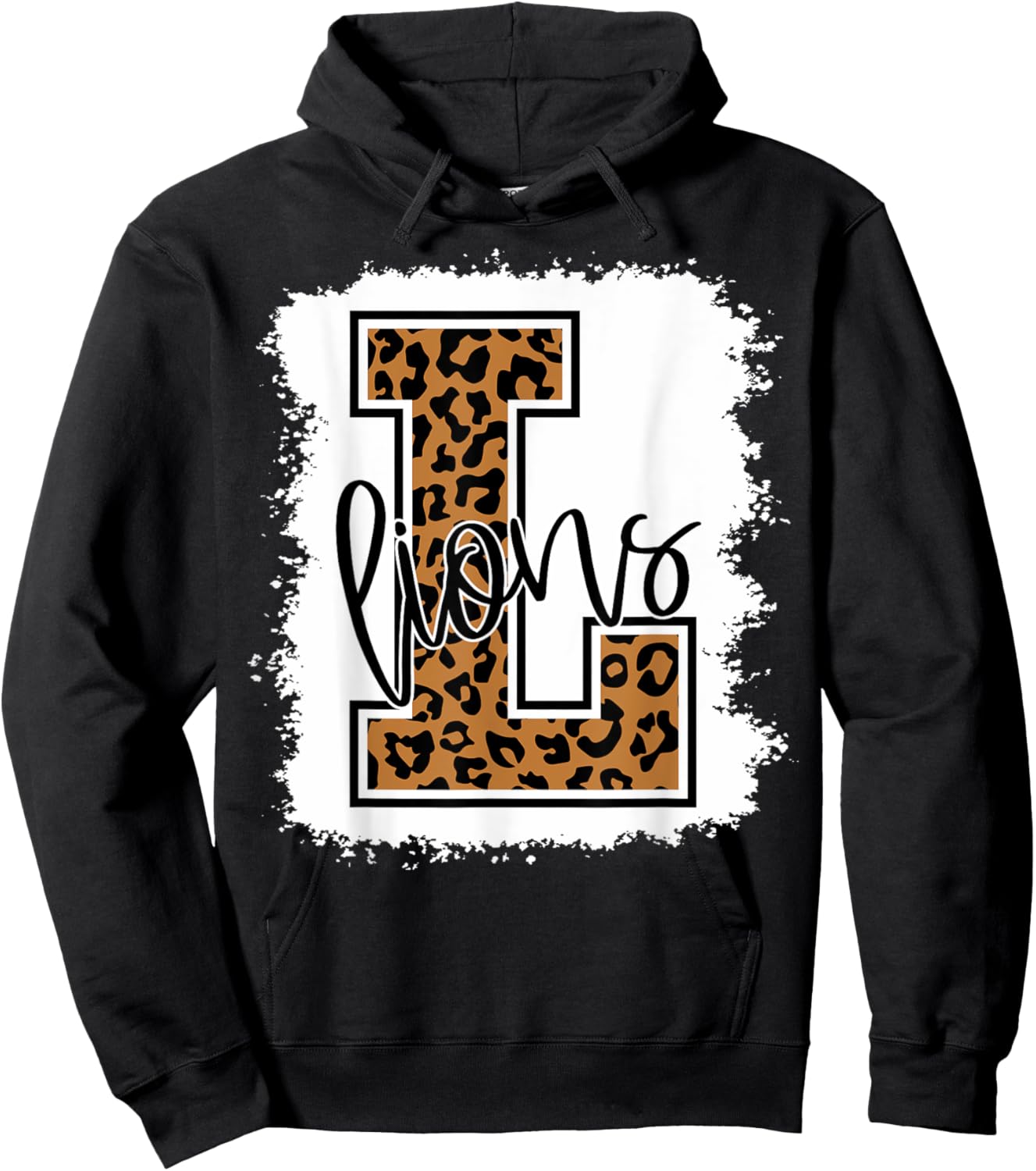 Lions School Sports Fan Team Spirit Hoodie - Hoodie | Black