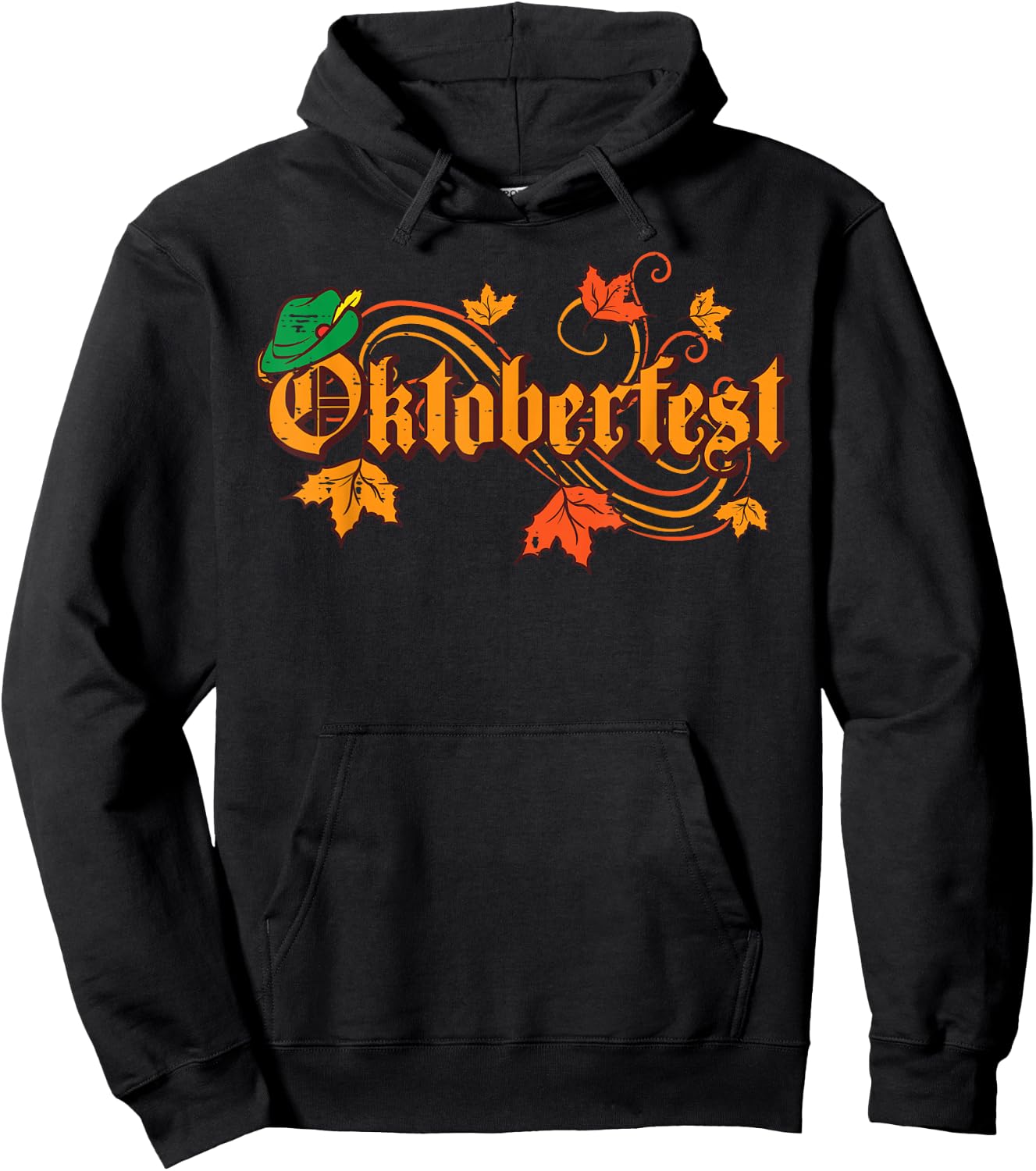 Oktoberfest Maple Leaves Vintage Fall Autumn Men Women Kids Hoodie - Hoodie | Black