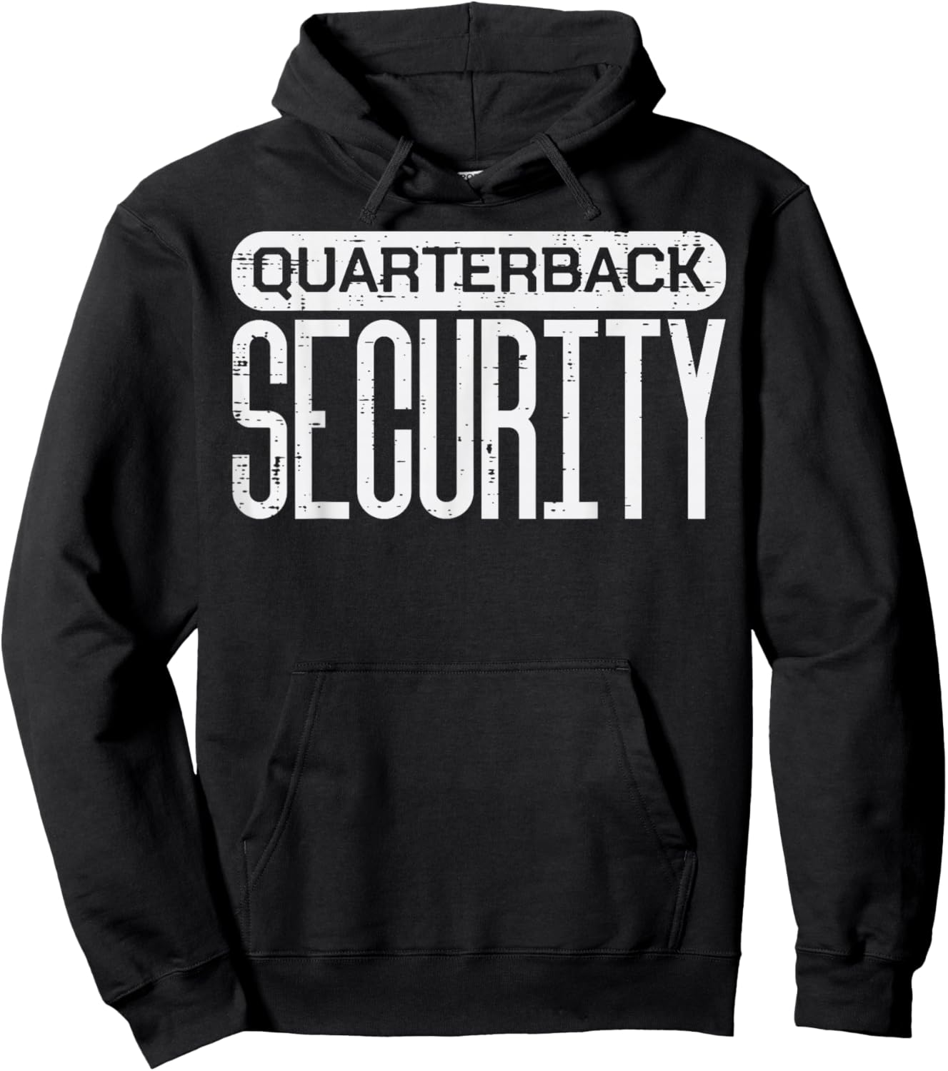 Quarterback Security Funny Offense American Football Lineman Hoodie - Hoodie | Black