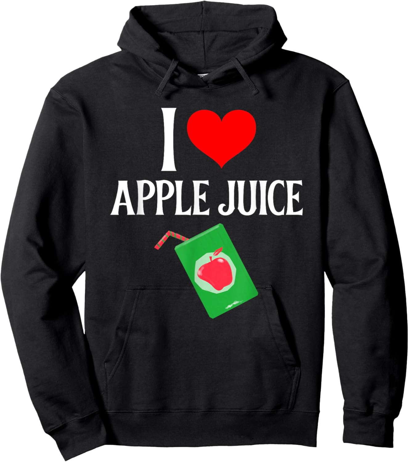 I love Apple Juice - I (heart) Apple Juice - Juice Lover Hoodie - Hoodie | Black