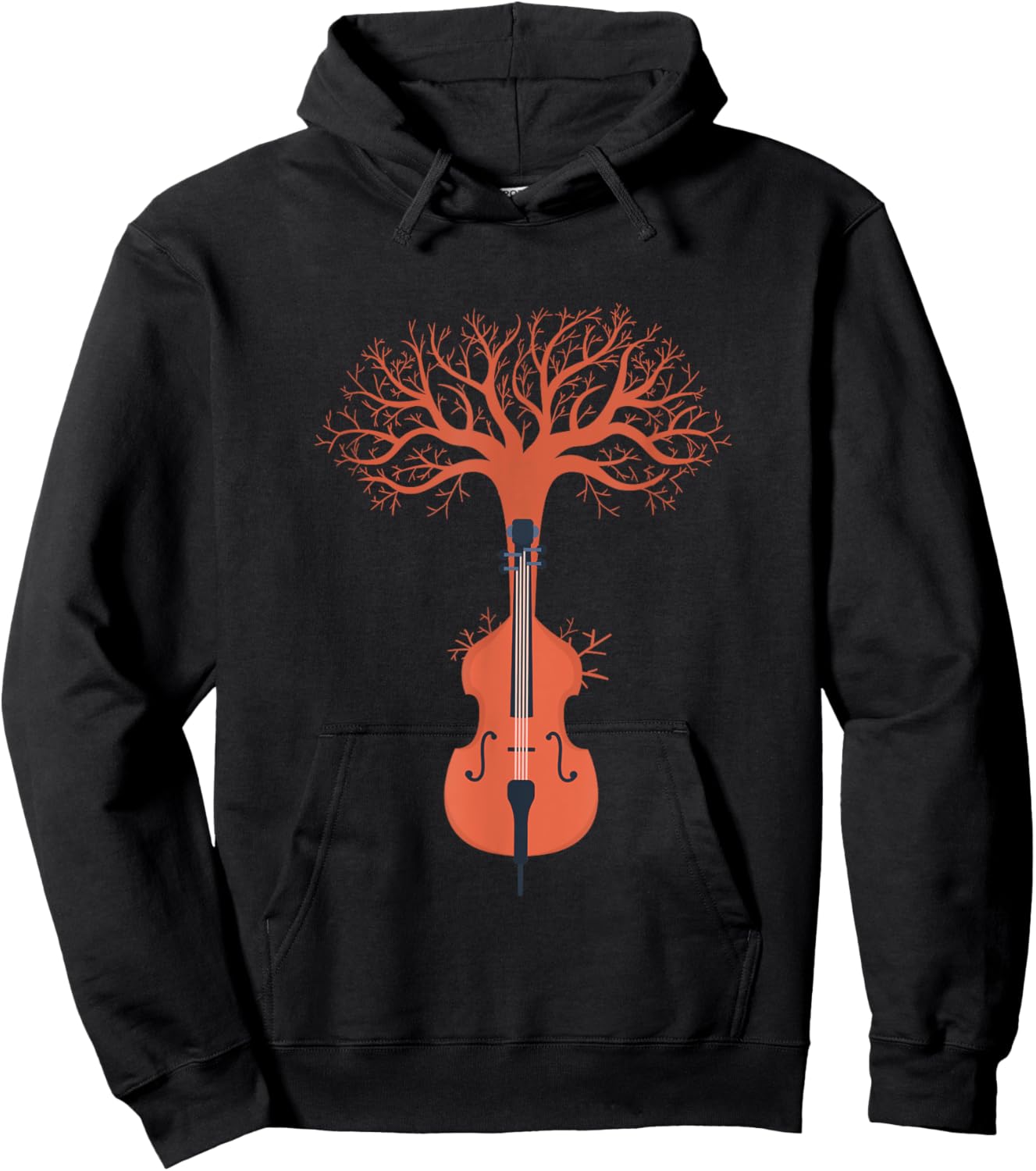 Cello Player Baum Natur Hoodie - Hoodie | Black