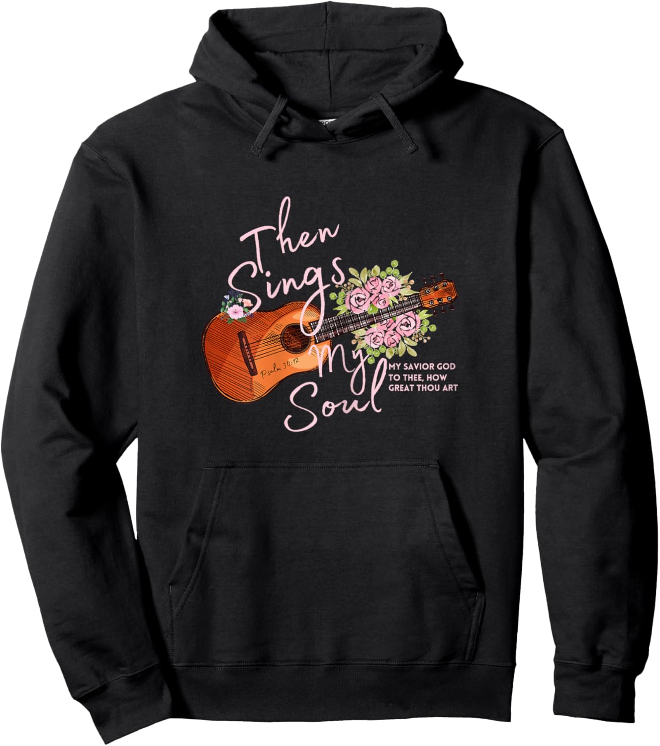 Inspirational Motivational Guitar How Great Thou Art Hoodie - Hoodie | Black