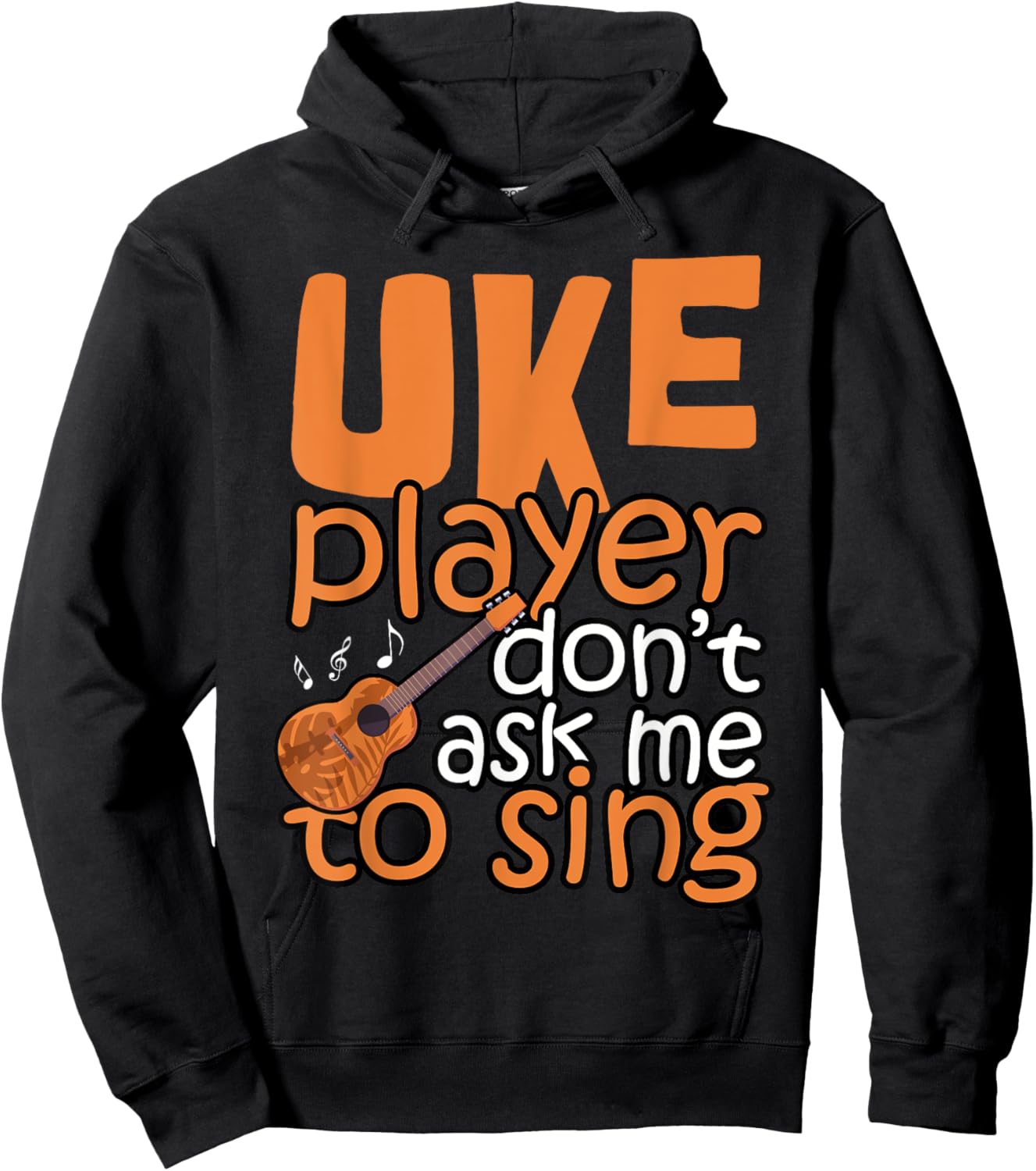 Ukulele Shirt Men Girl Kids Boys Uke Hoodie - Hoodie | Black