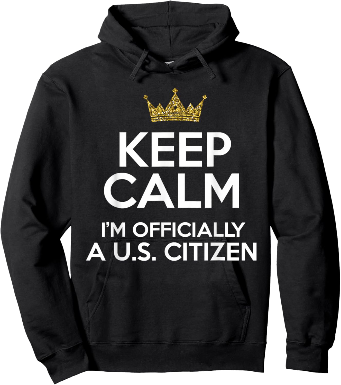 Keep Calm U.S. Citizen American Citizenship Naturalization Hoodie - Hoodie | Black
